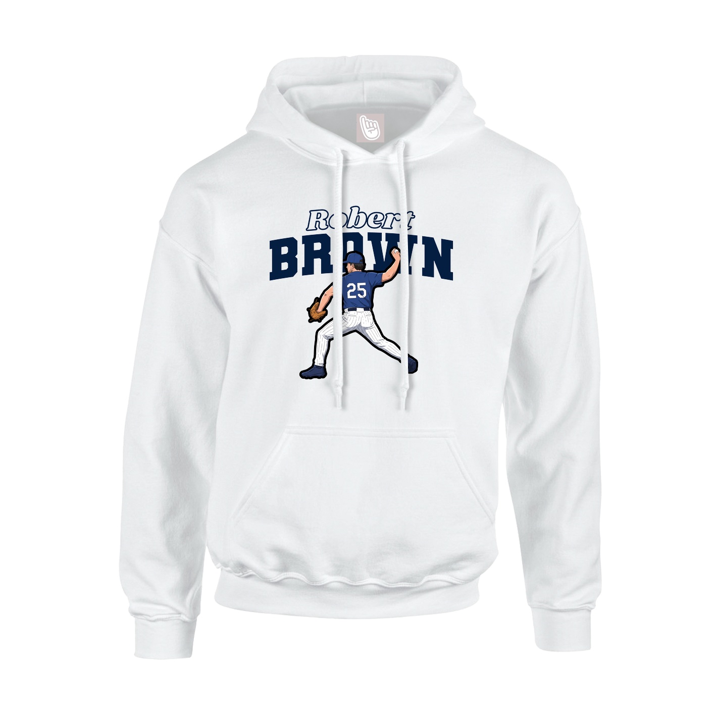Hoodie — Name Arch in White