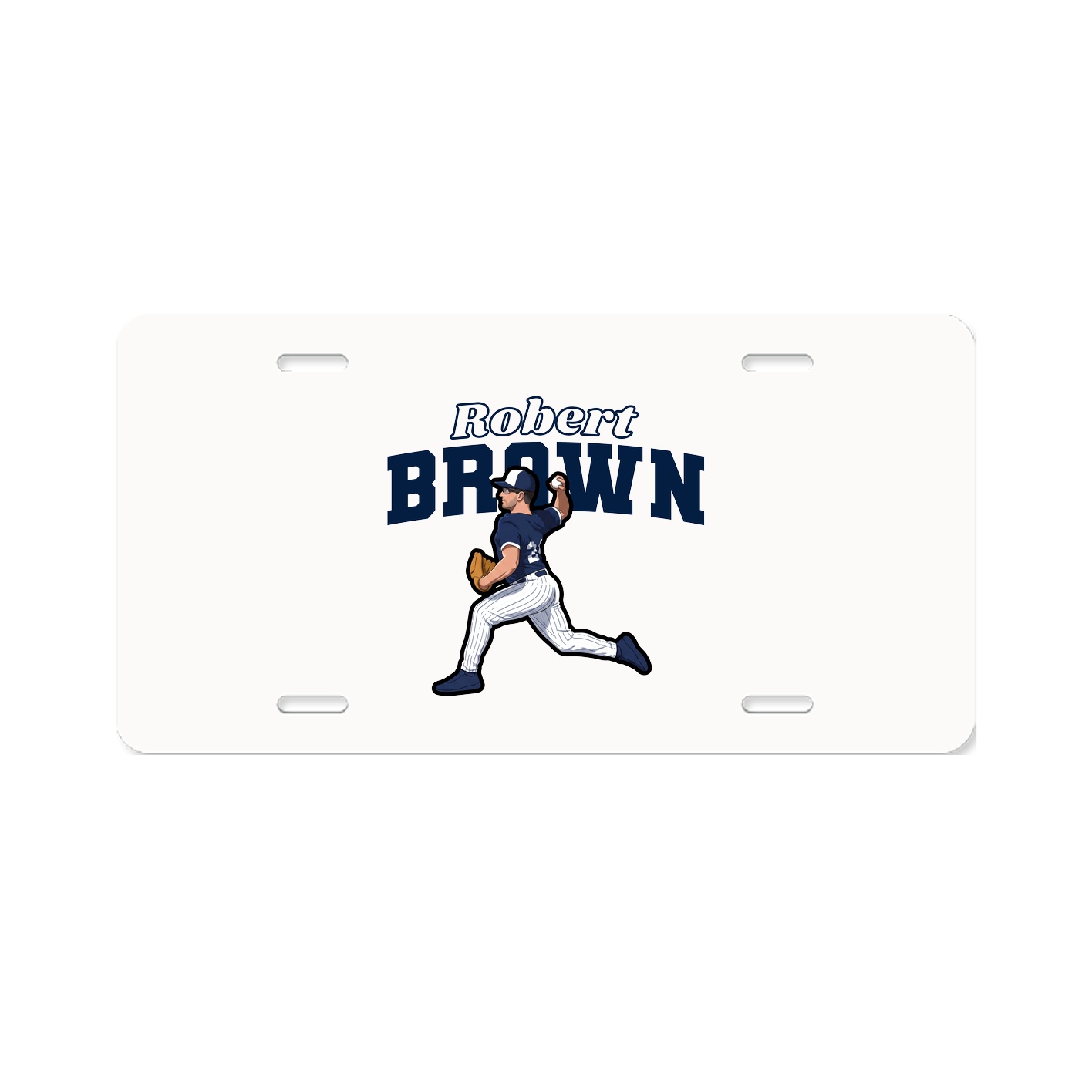 License Plate — Name Arch in Classic
