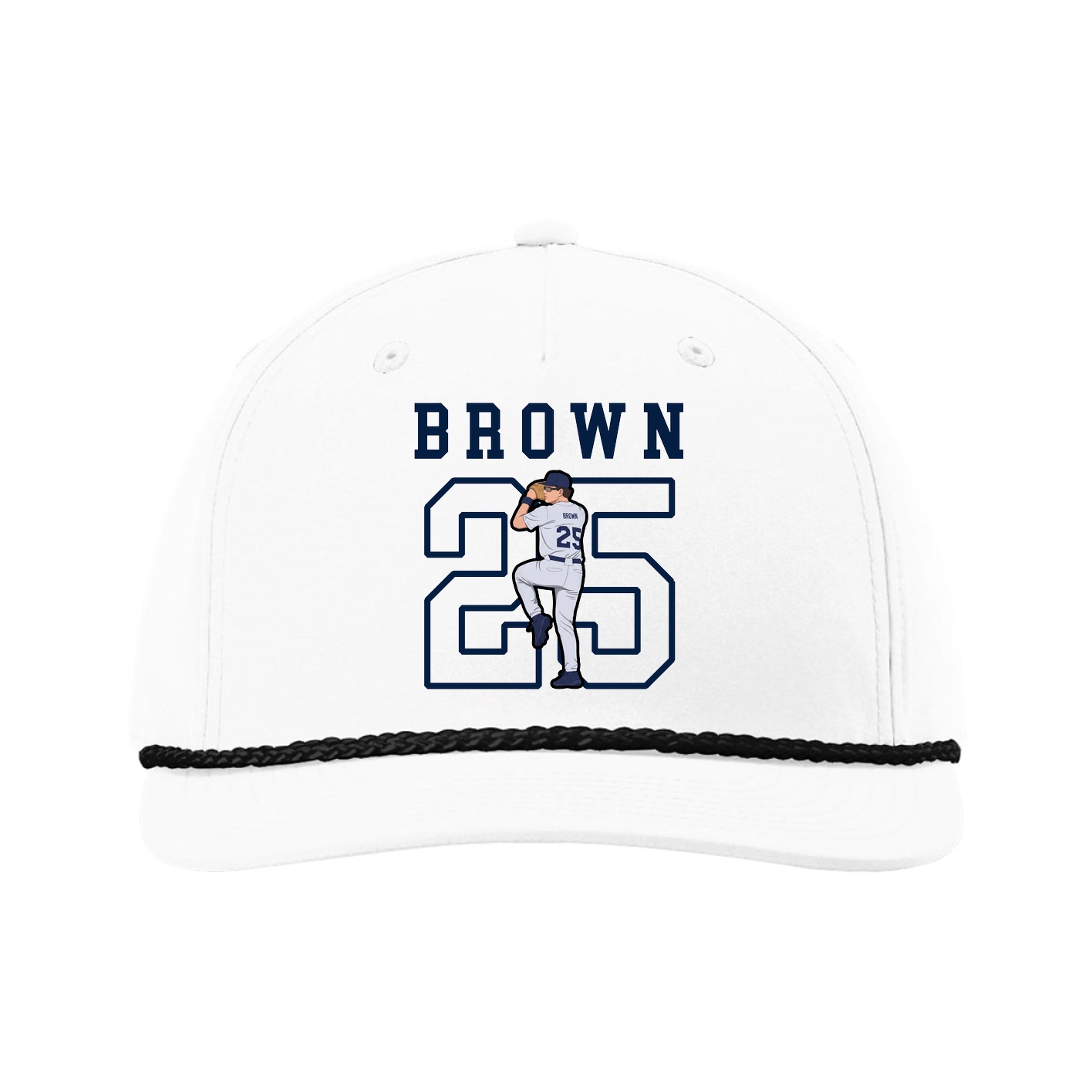 Five-Panel Classic Rope Cap — Shirsey in White