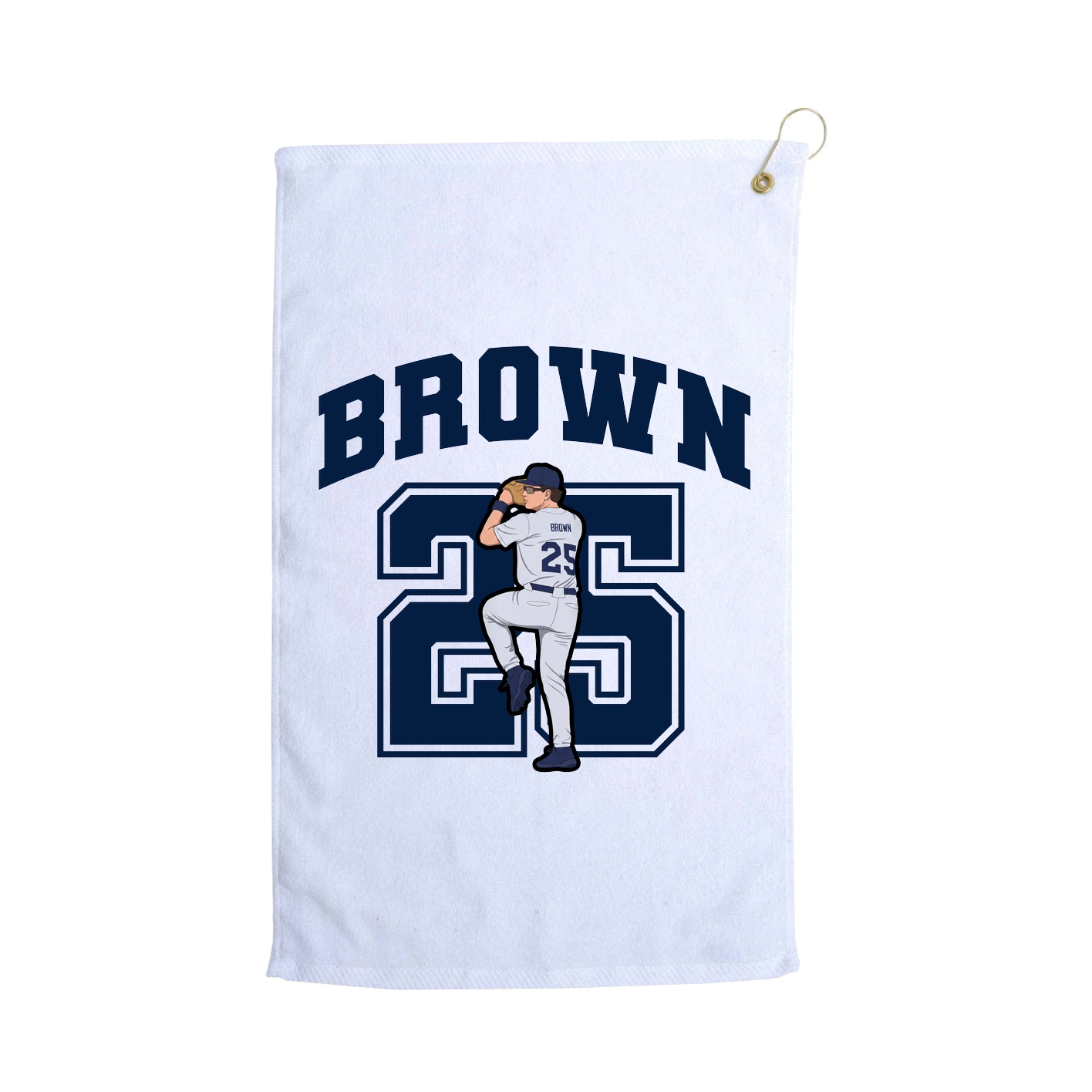 Golf Towel — Number in White