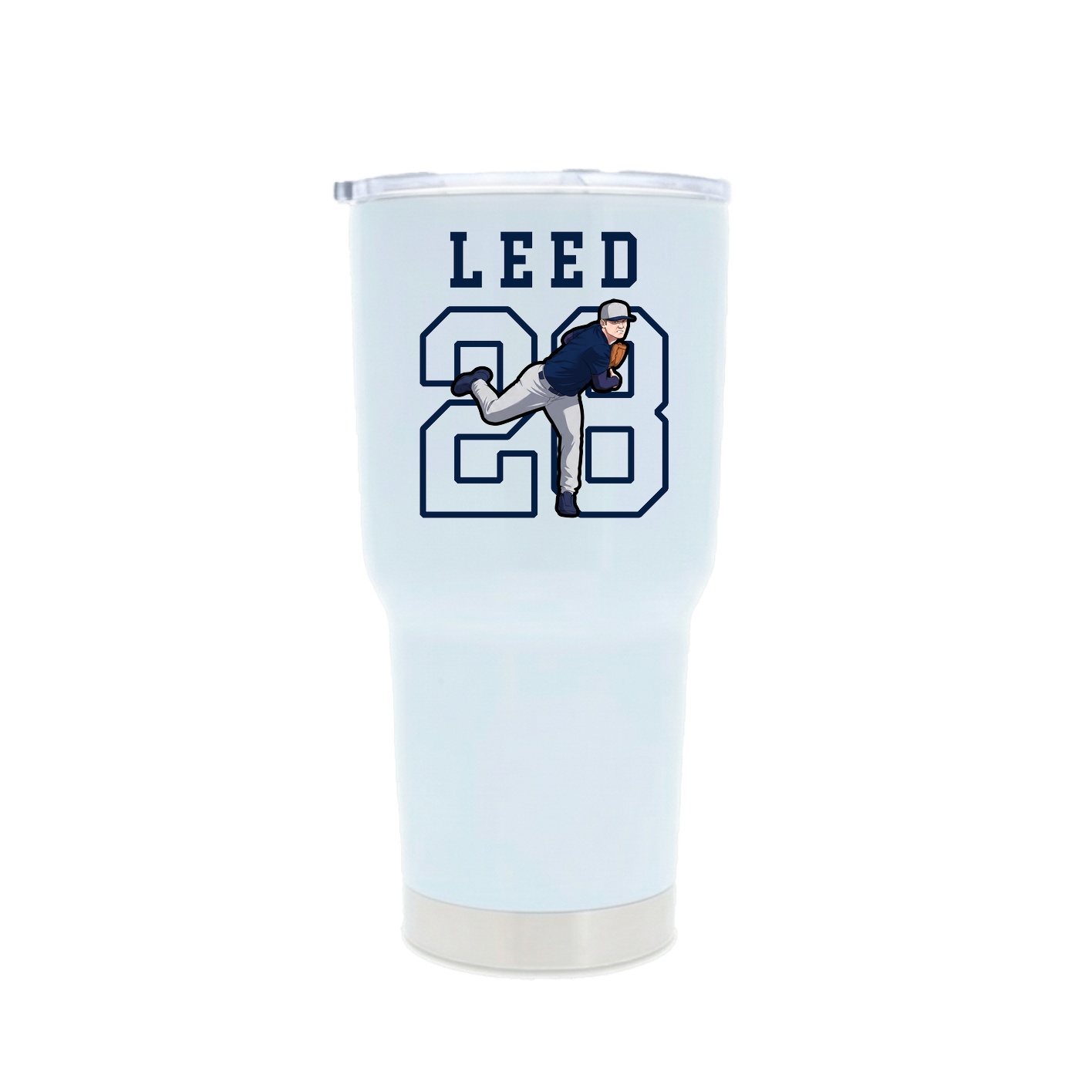 30oz Stainless Steel Tumbler — Shirsey in White