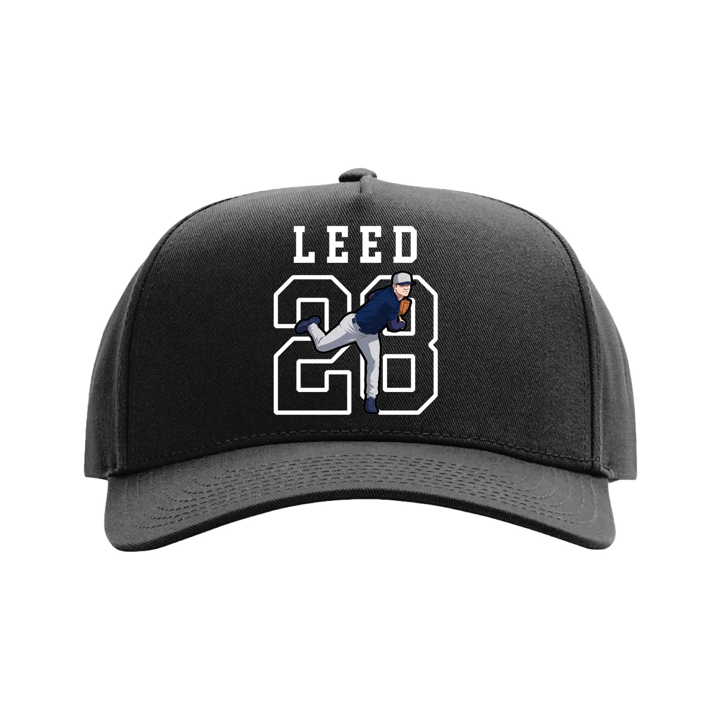 Full Fabric Five-Panel Champ Cap — Shirsey in Black