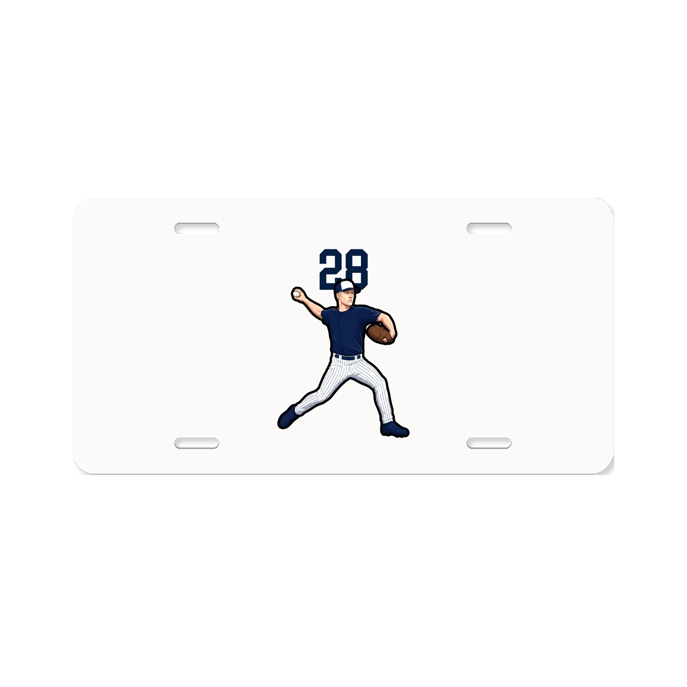License Plate — Number Top in Classic