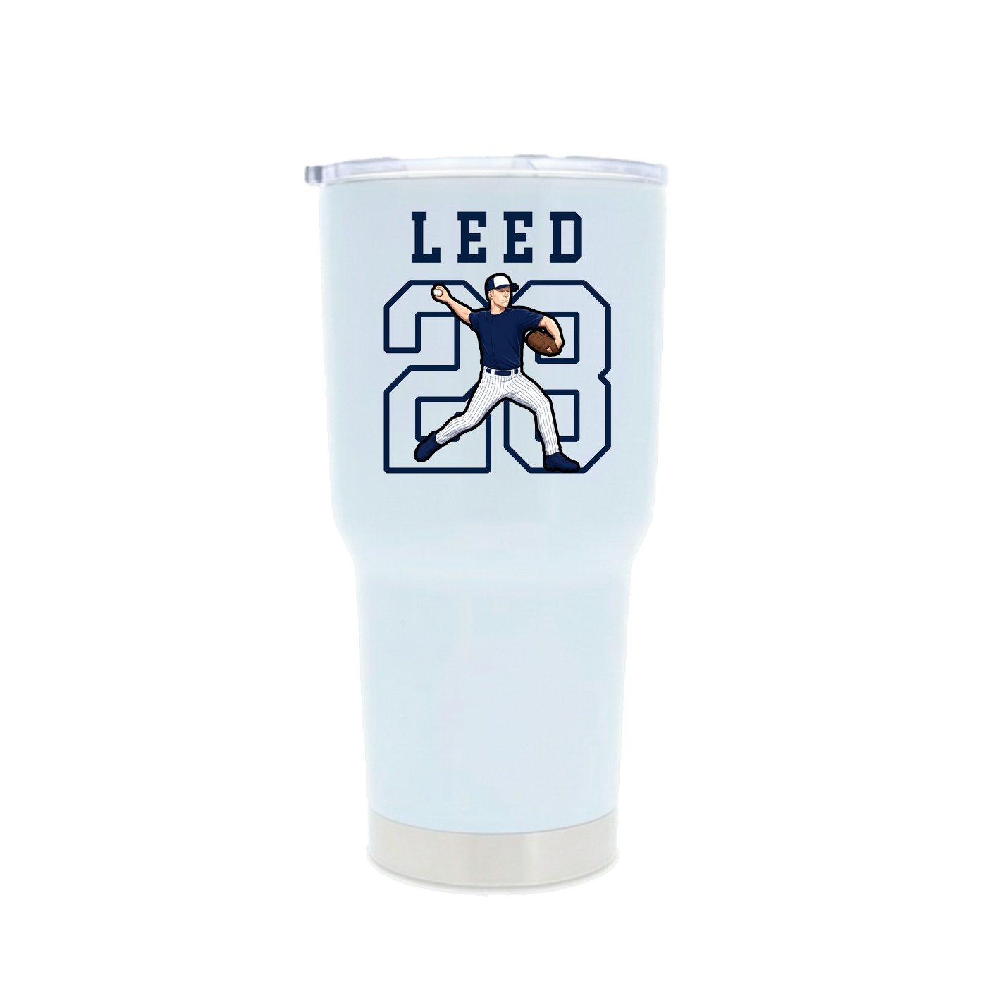 30oz Stainless Steel Tumbler — Shirsey in White