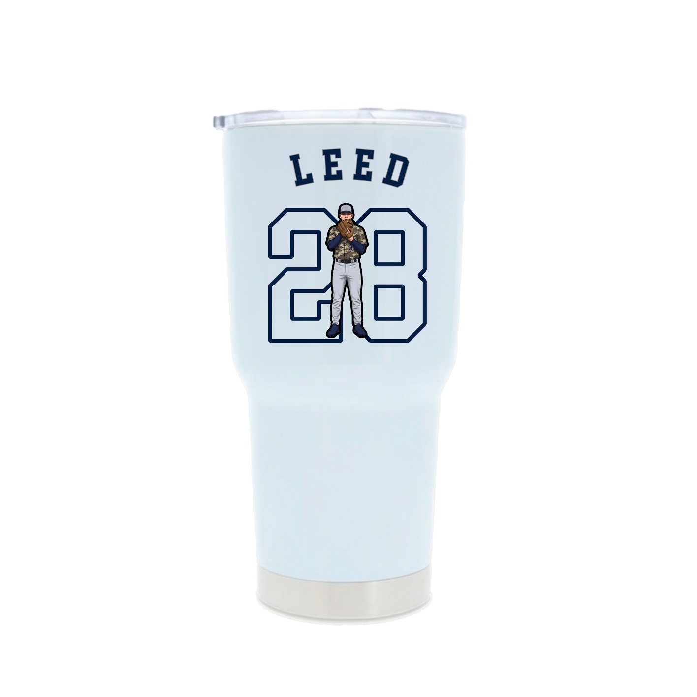 30oz Stainless Steel Tumbler — Shirsey Arch in White