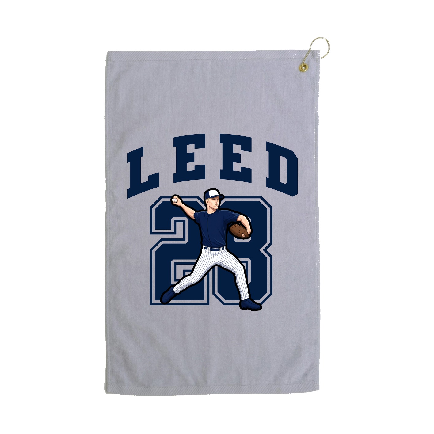 Golf Towel — Number in Grey