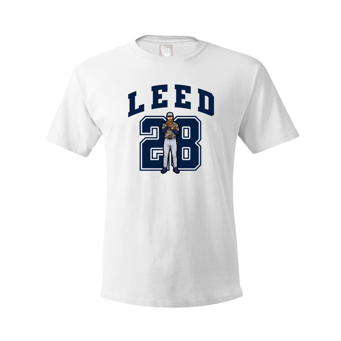 Youth Tee — Number in White