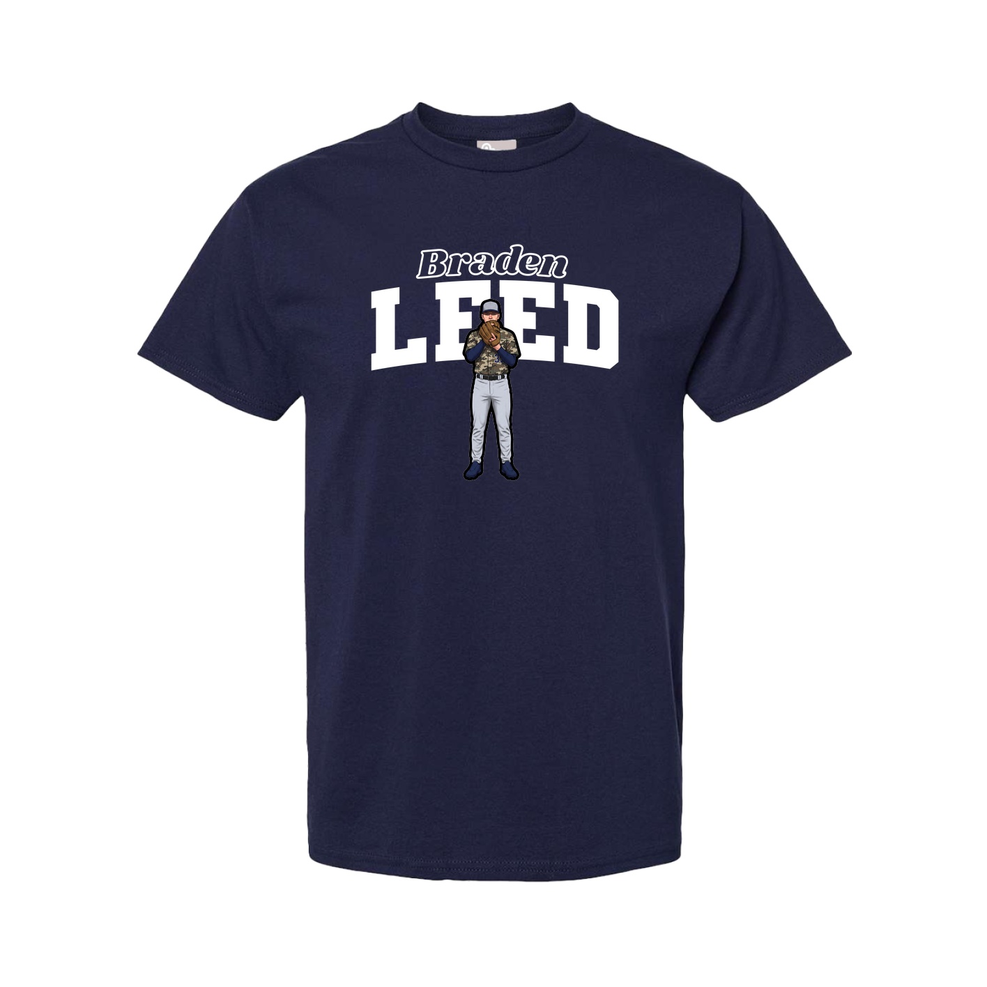 Youth Tee — Name Arch in Navy