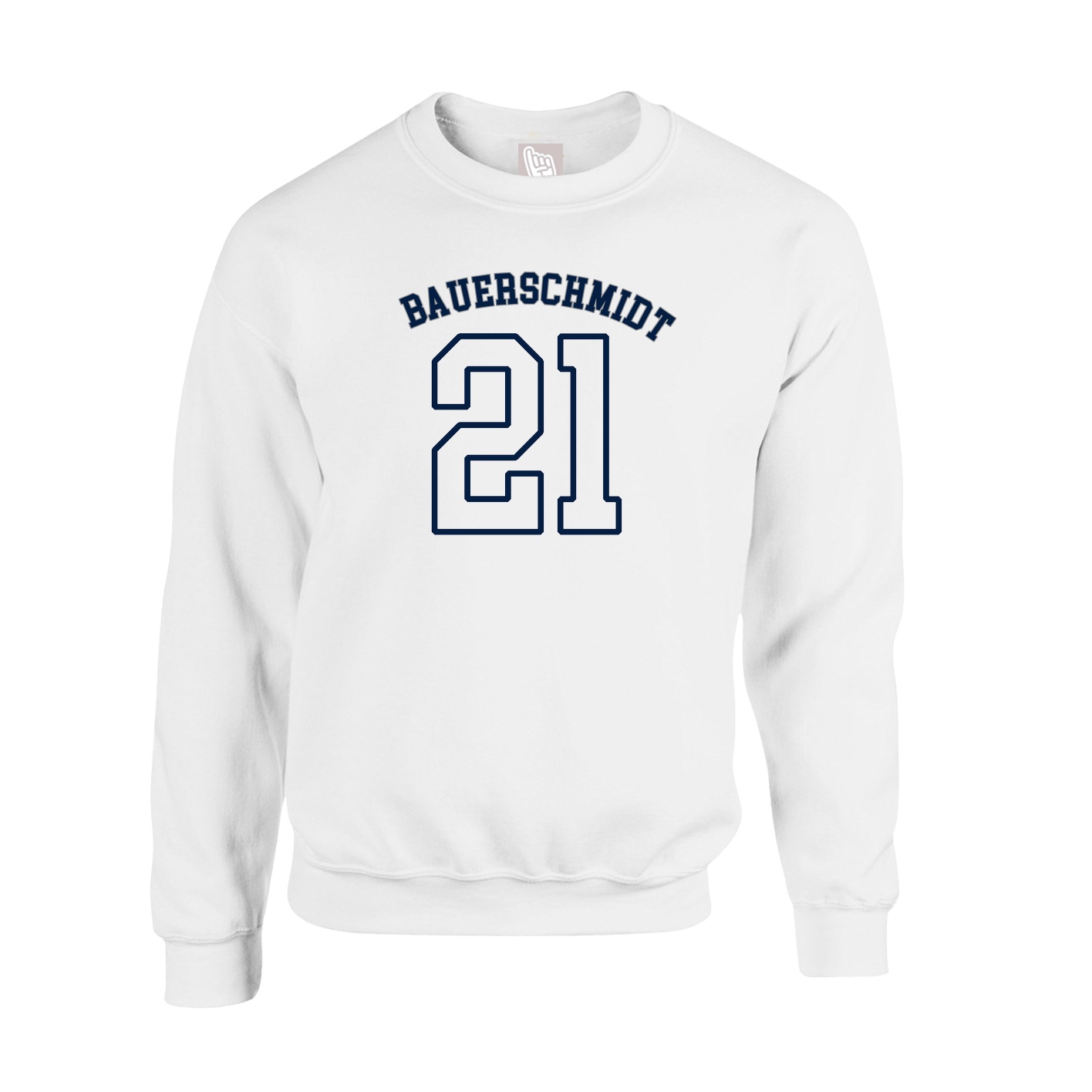 Fleece Crew — Shirsey Arch in White