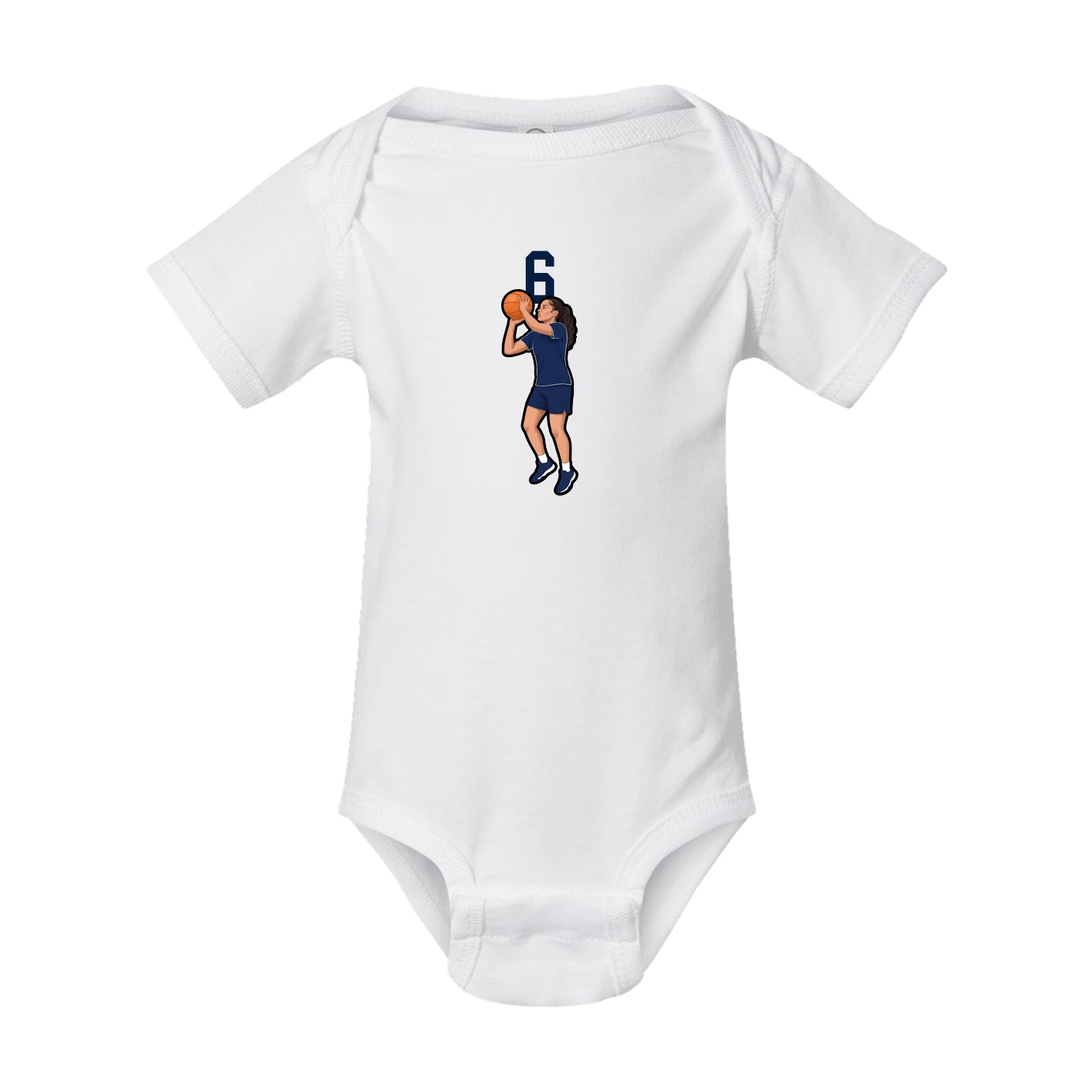 Baby Onesie — Number Top in White