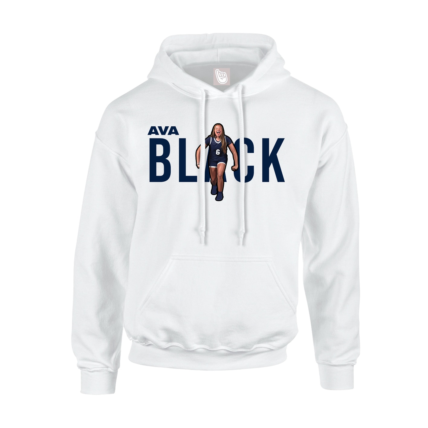 Hoodie — Player Name in White