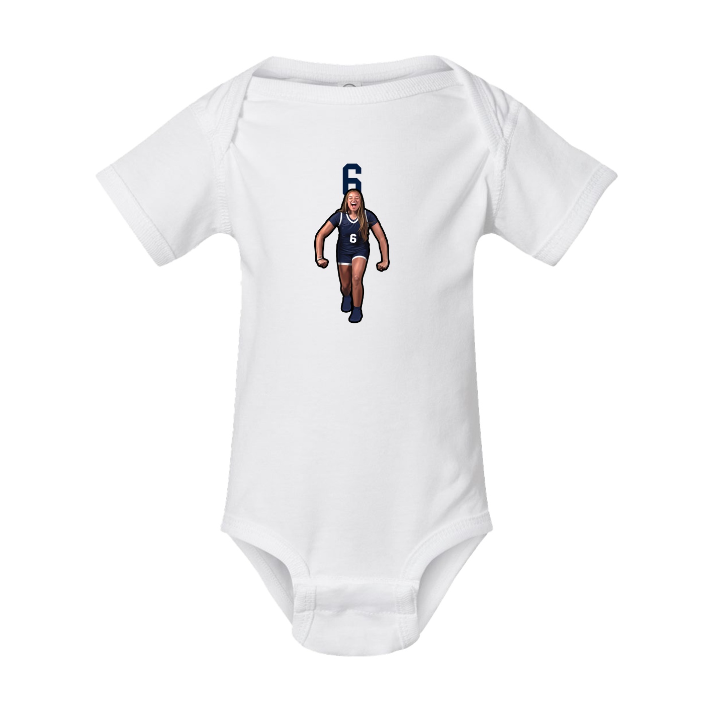 Baby Onesie — Number Top in White
