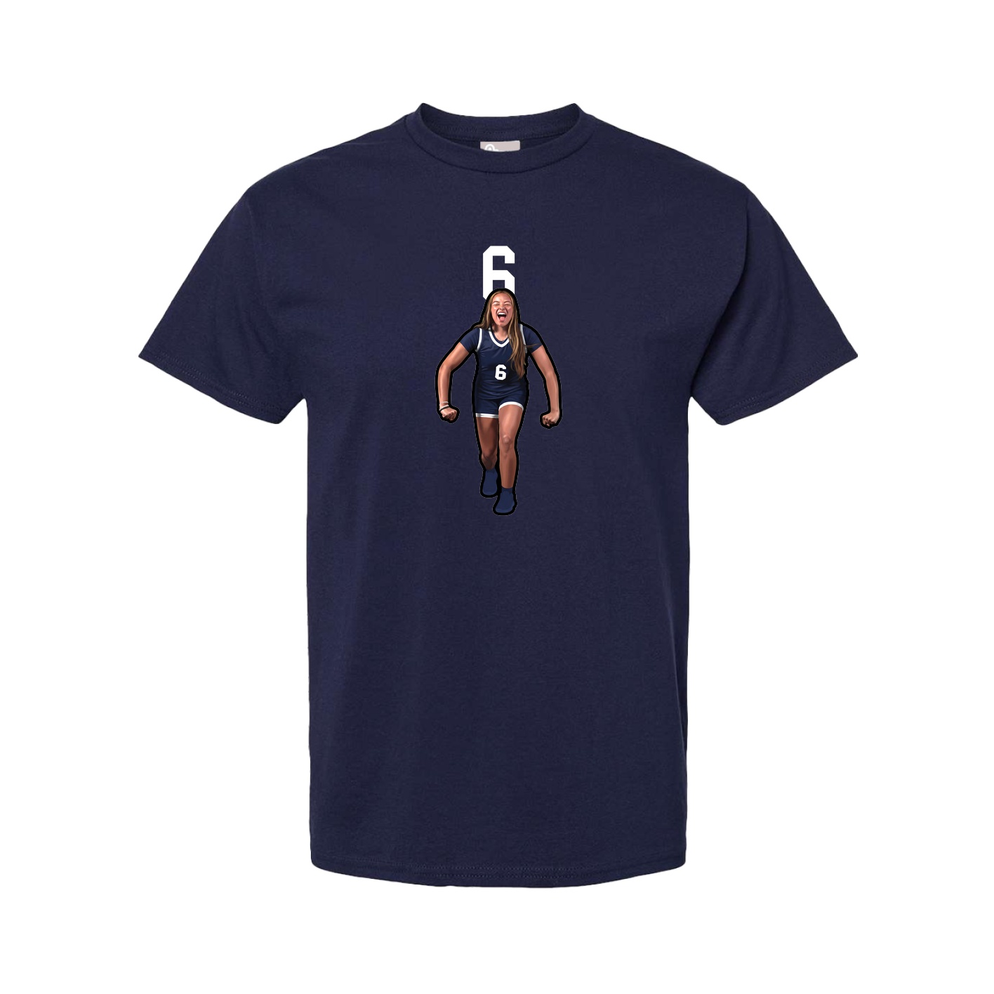Youth Tee — Number Top in Navy