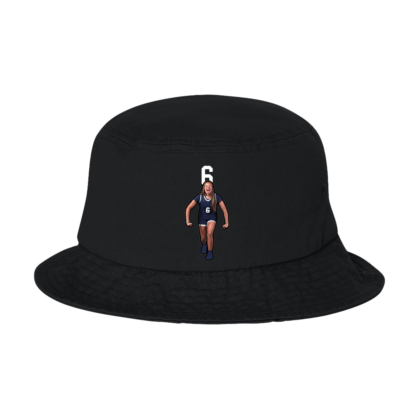 Bucket Cap — Number Top in Black