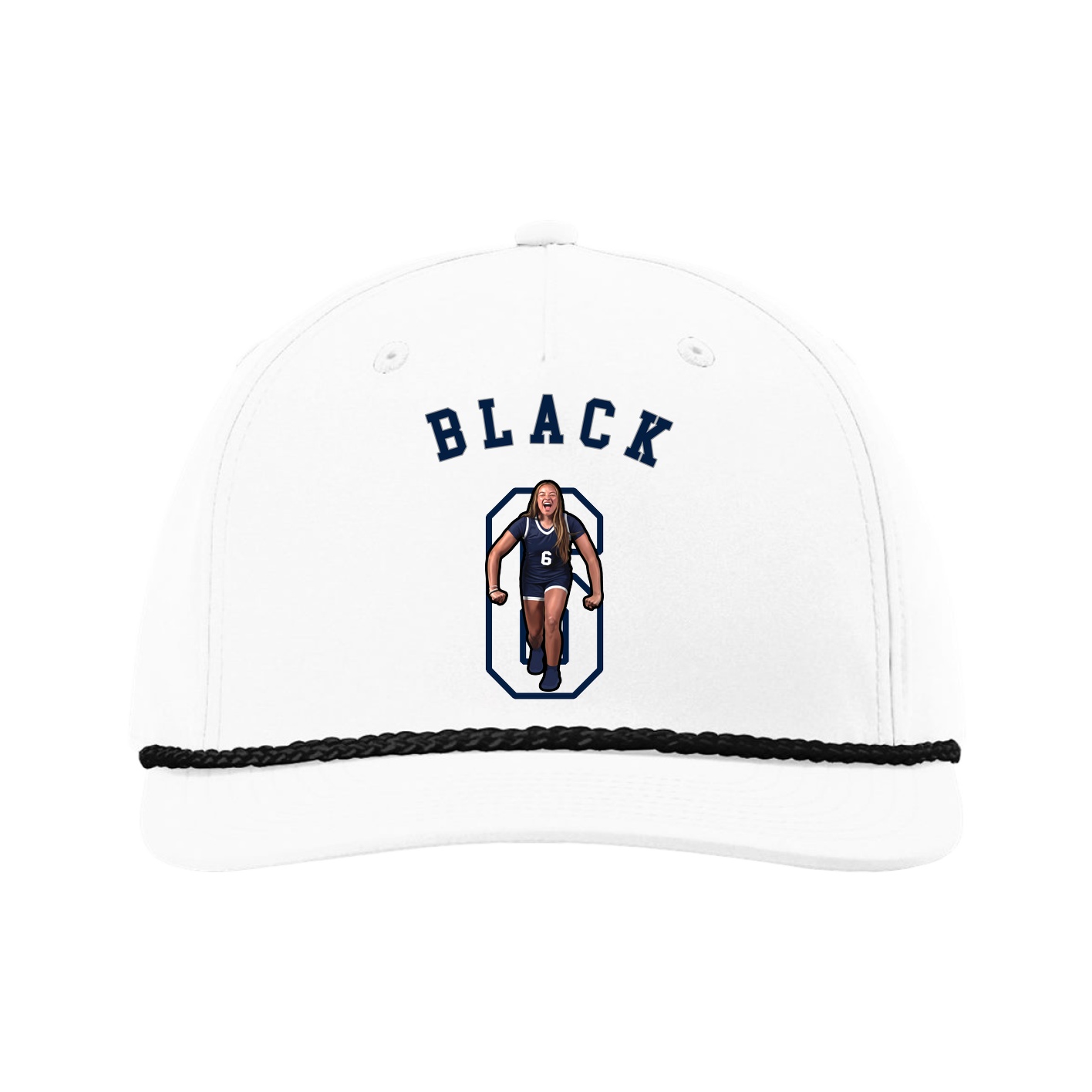 Five-Panel Classic Rope Cap — Shirsey Arch in White