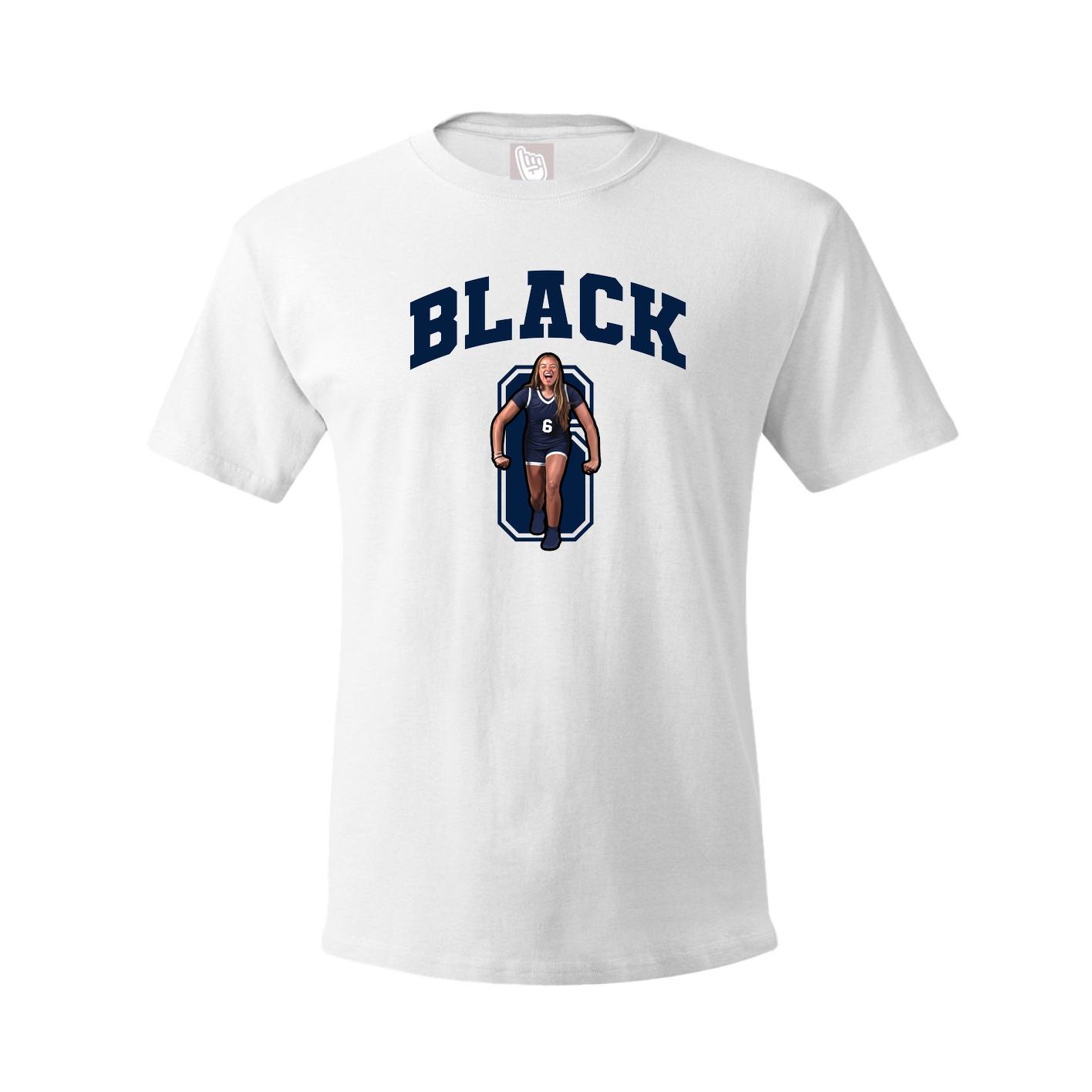 Youth Tee — Number in White