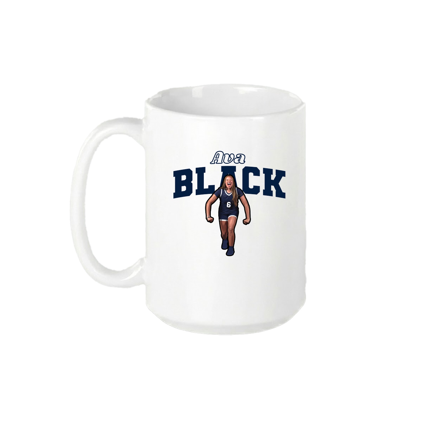 15oz Coffee Mug — Name Arch in White