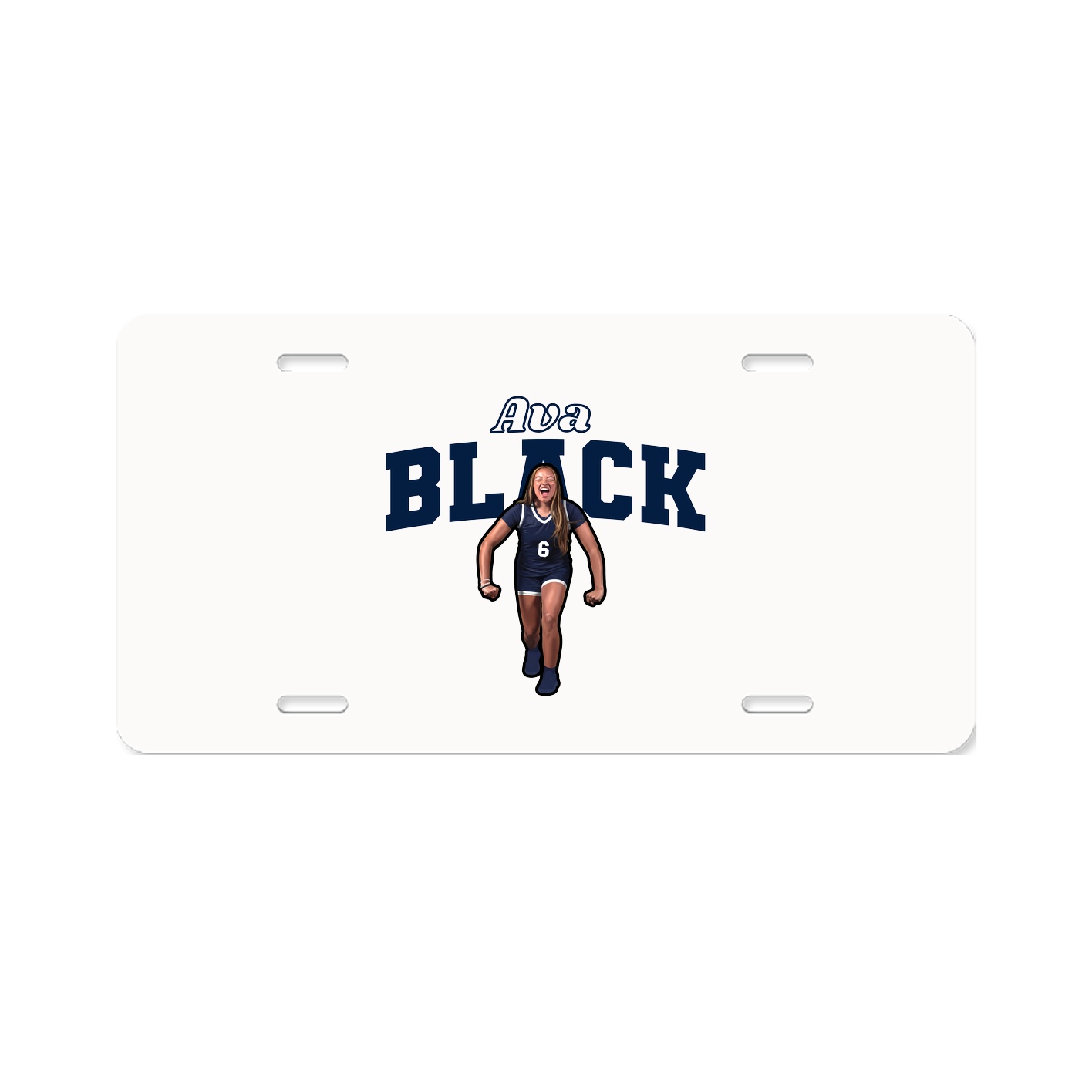License Plate — Name Arch in Classic