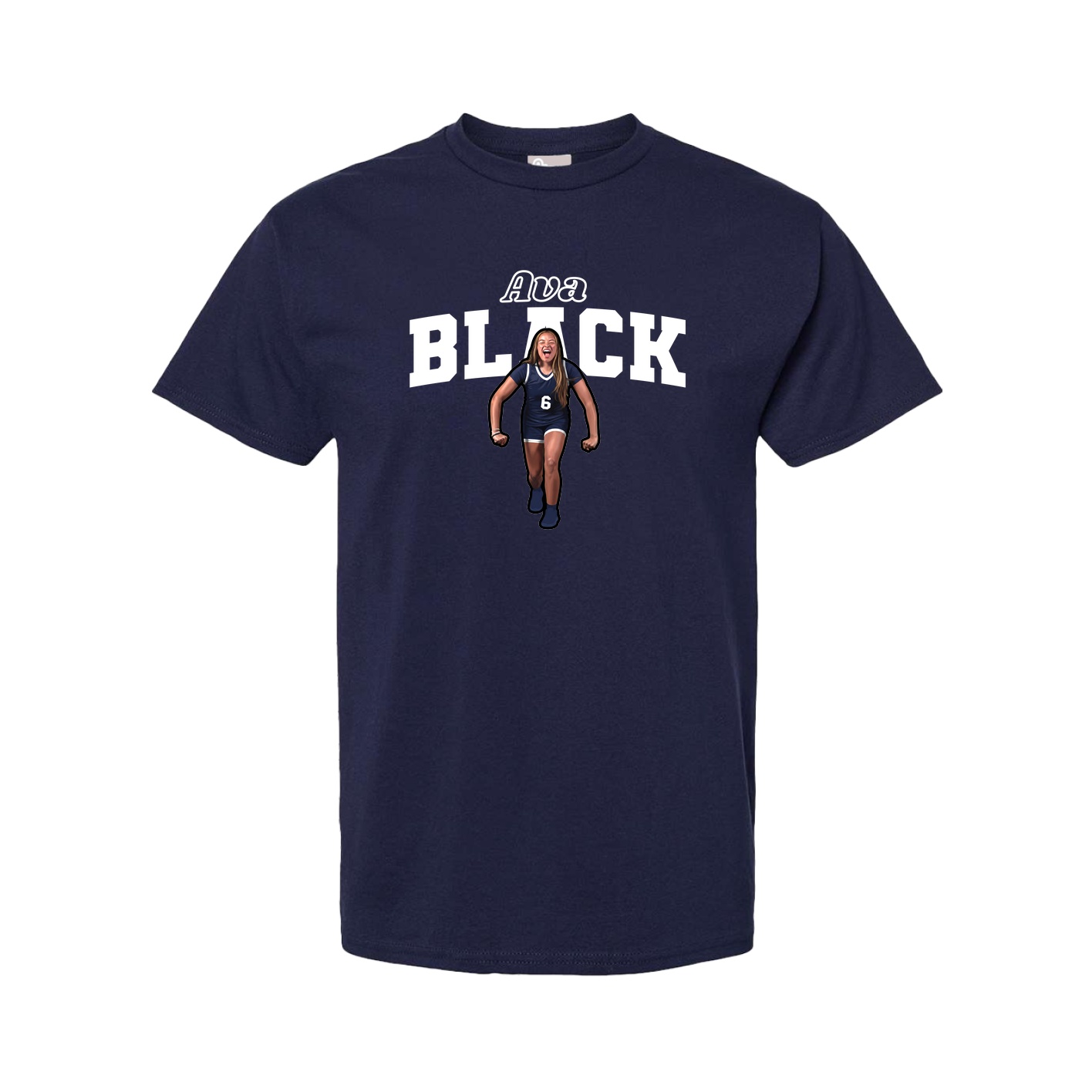 Youth Tee — Name Arch in Navy