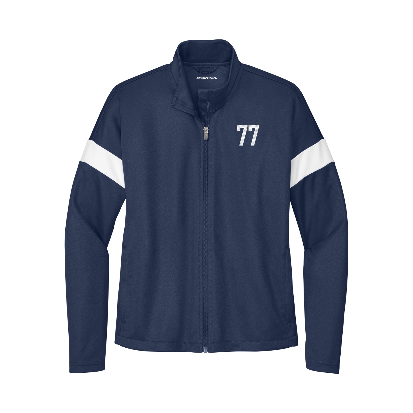 Womens Team Travel Full-Zip Jacket — Front Shirsy in Navy/White