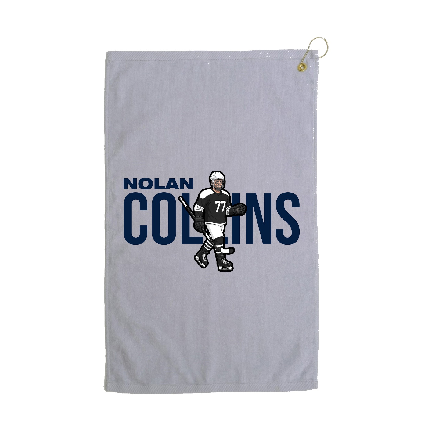 Golf Towel — Player Name in Grey