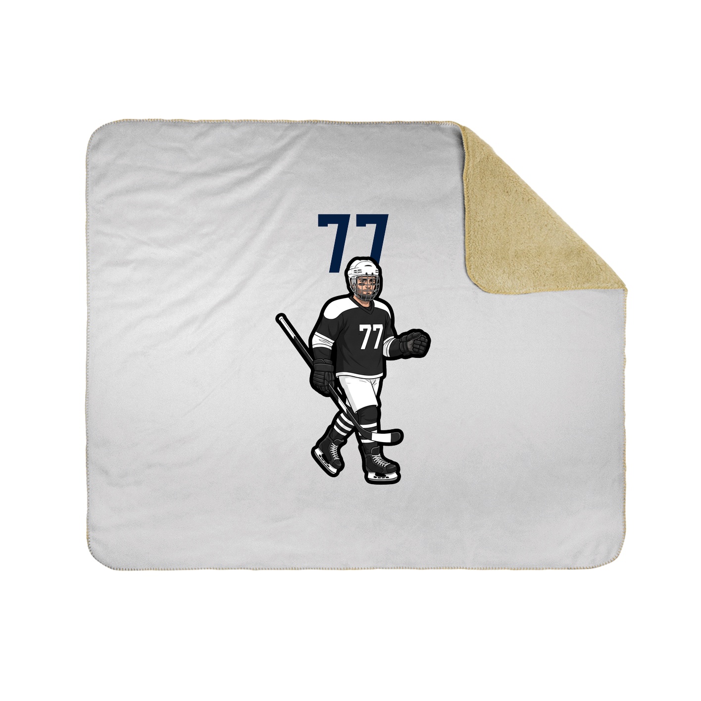 Throw Blanket — Number Top in White