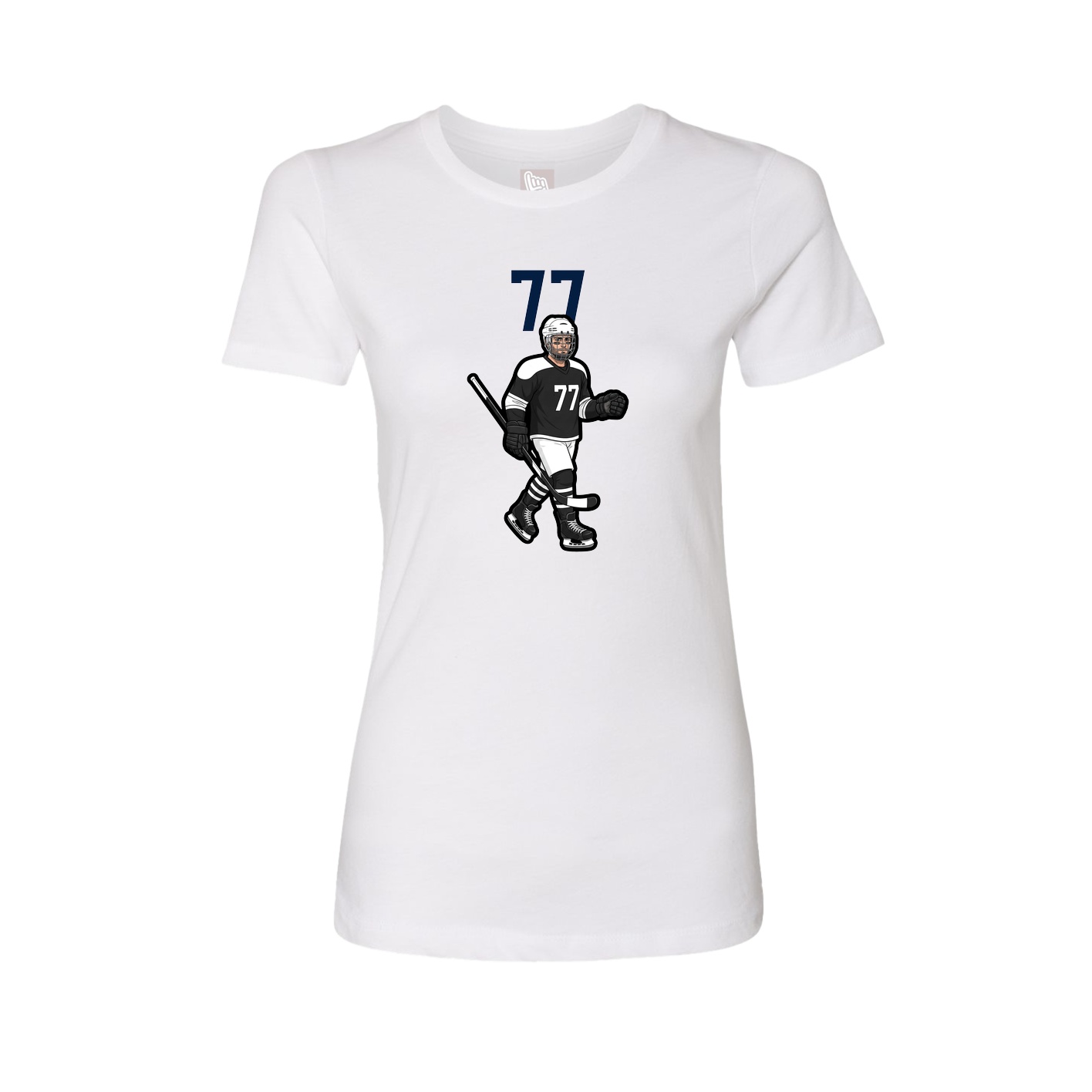 Fitted Women's Tee — Number Top in White