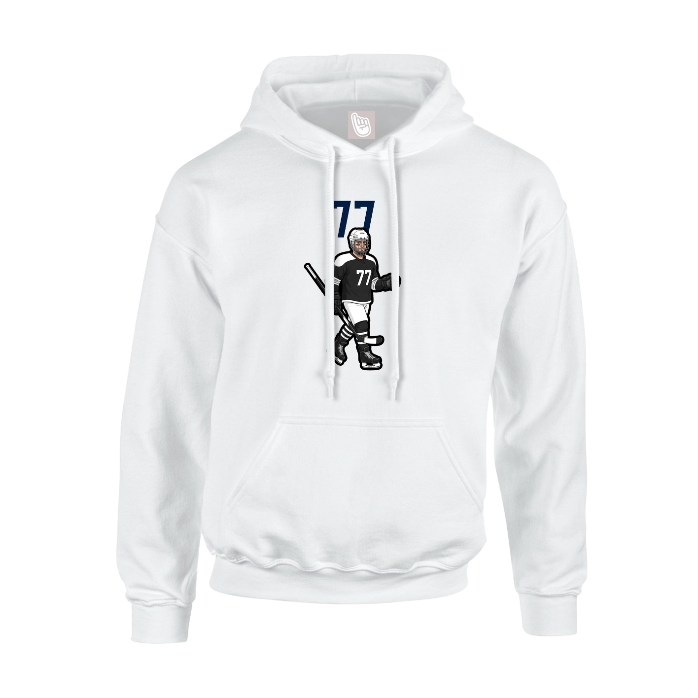 Hoodie — Number Top in White