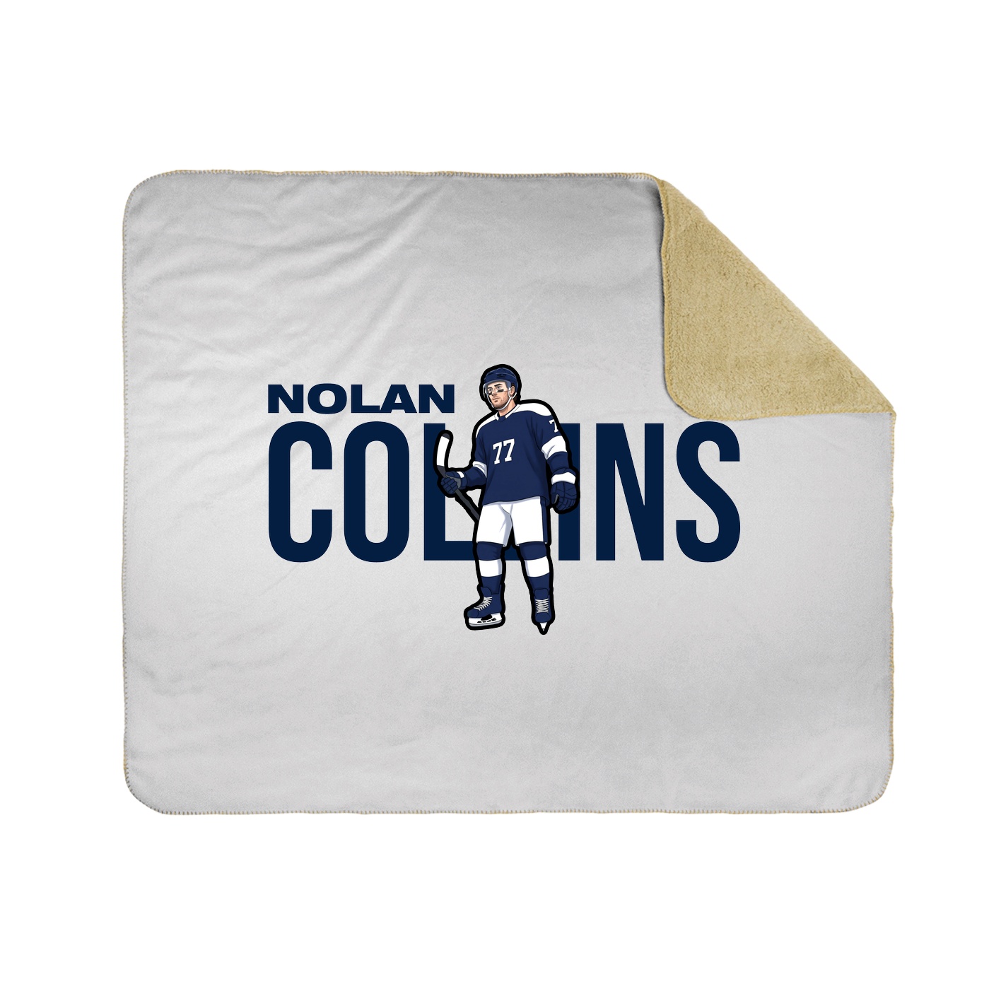 Throw Blanket — Player Name in White