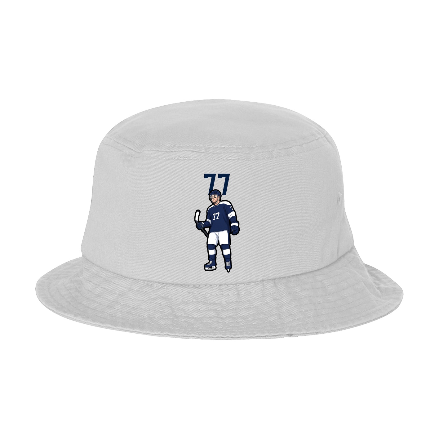 Bucket Cap — Number Top in White