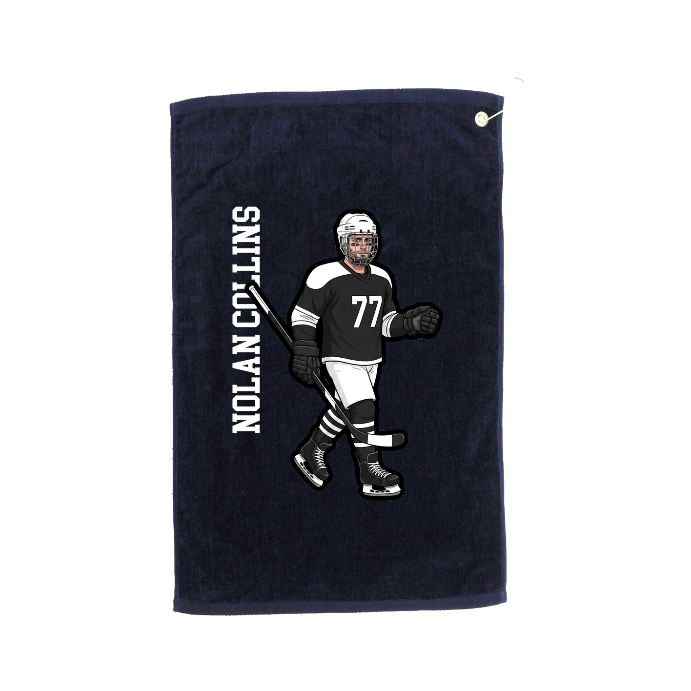 Golf Towel — Name Vertical in Navy