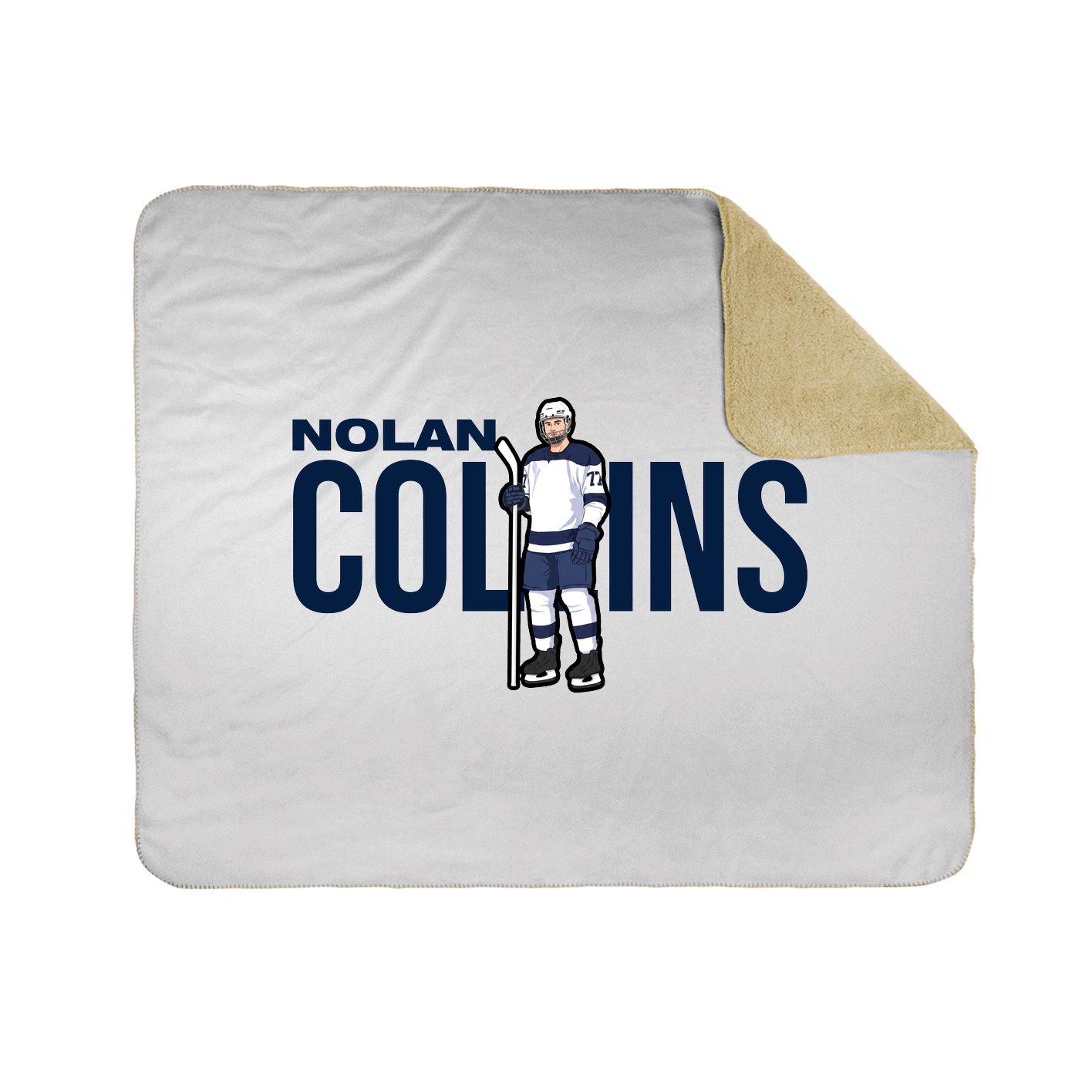 Throw Blanket — Player Name in White