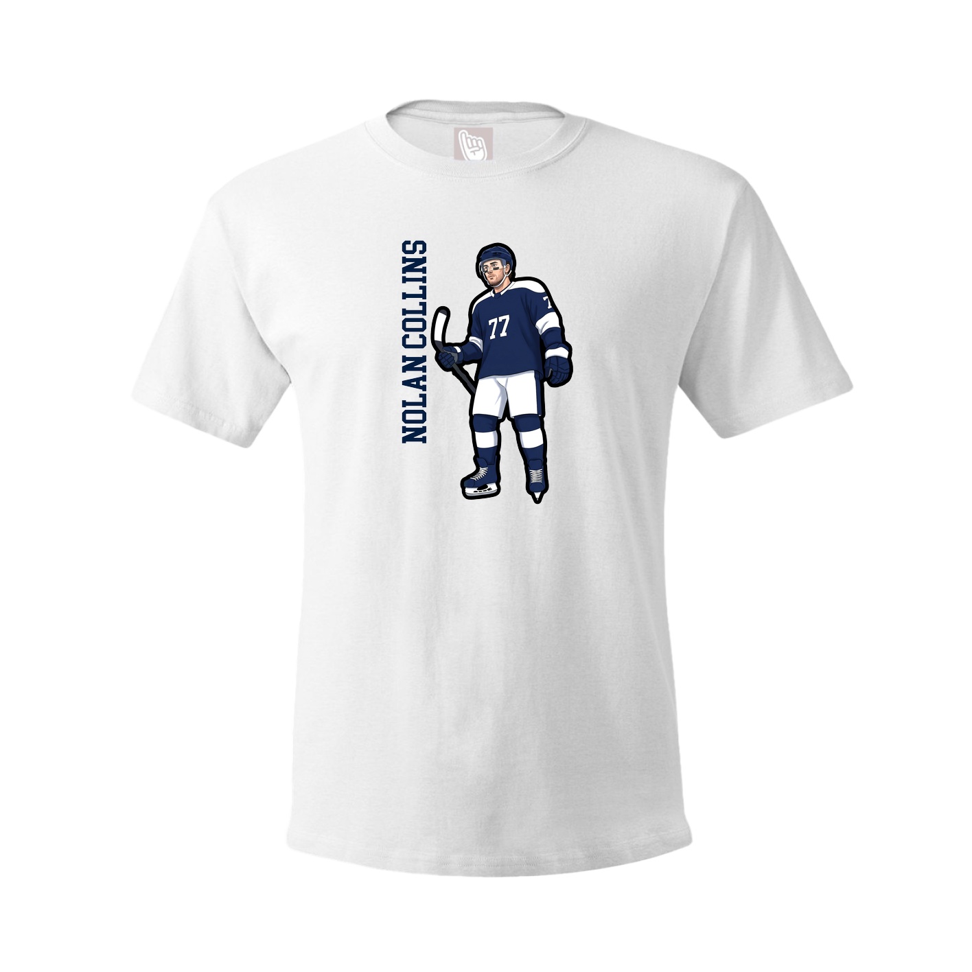 Tee — Name Vertical in White