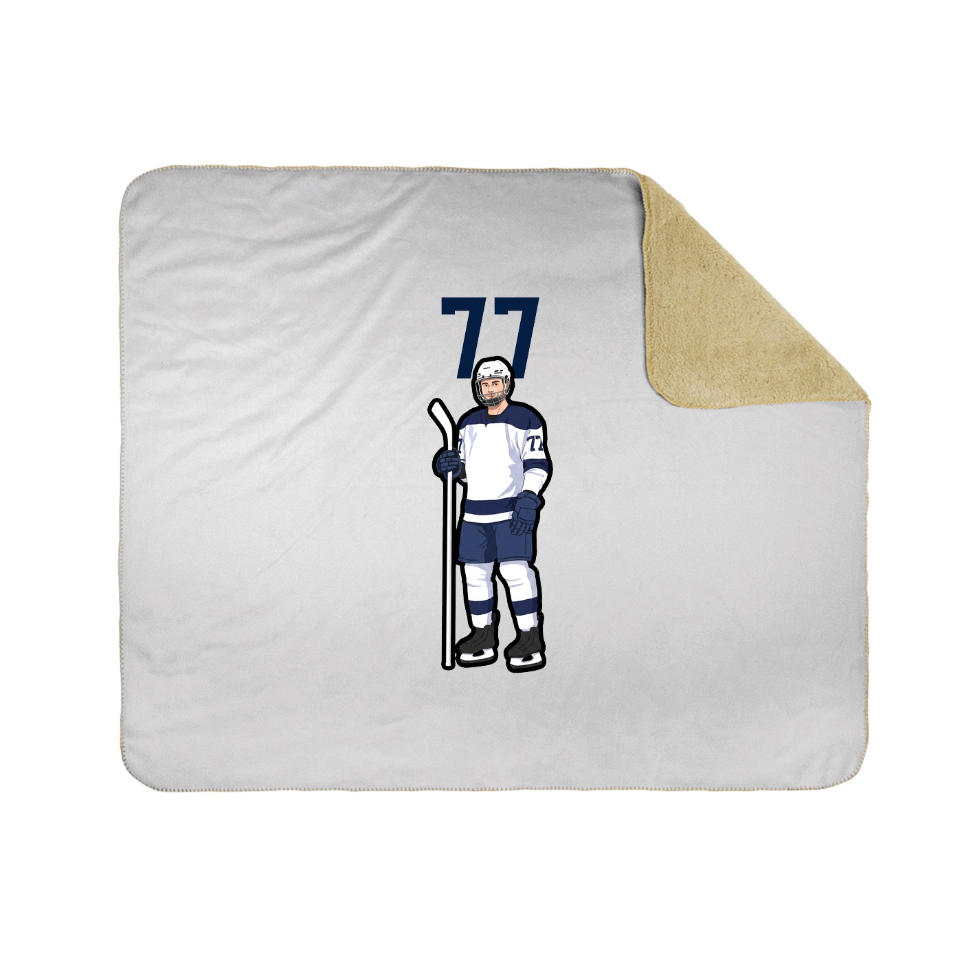 Throw Blanket — Number Top in White