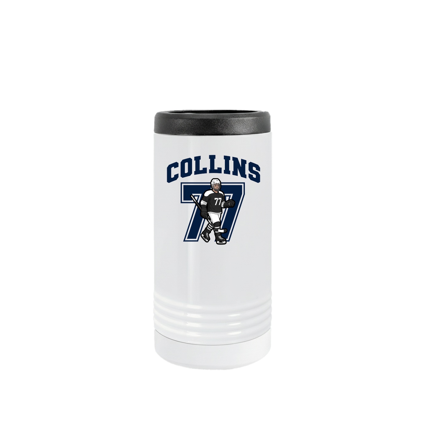 Slim Beverage Holder — Number in White