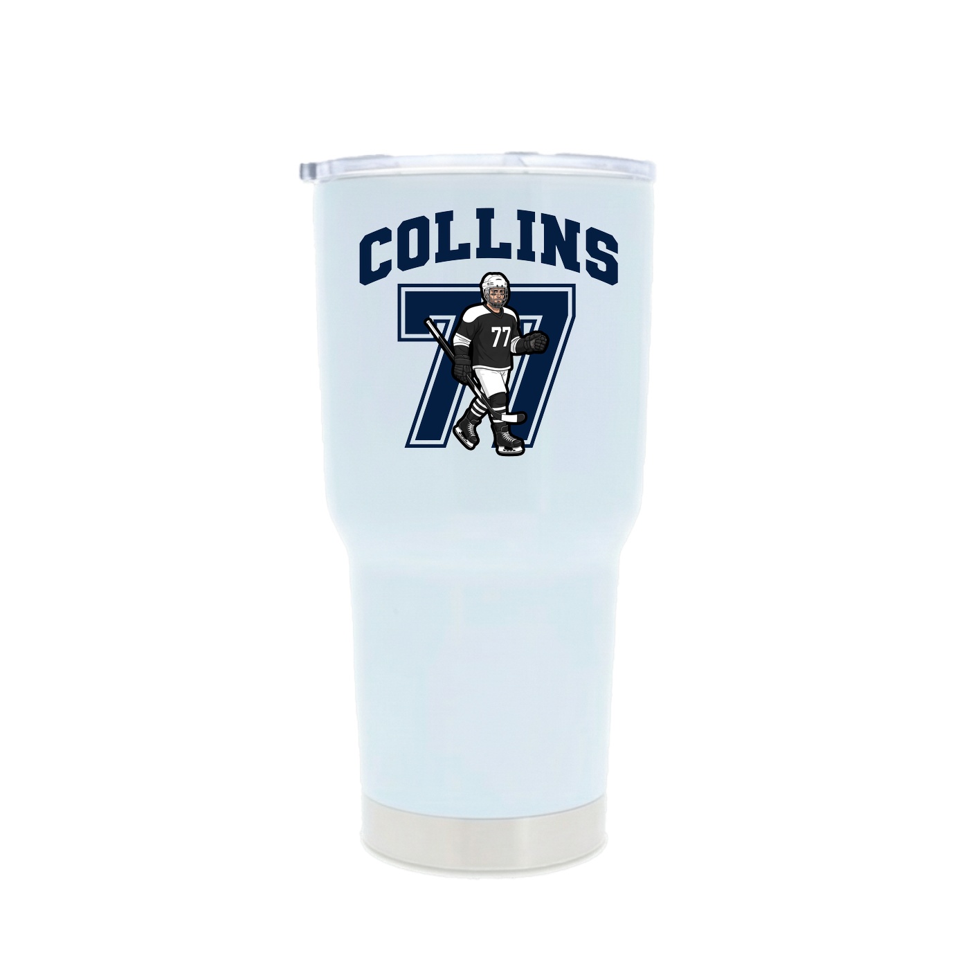 30oz Stainless Steel Tumbler — Number in White