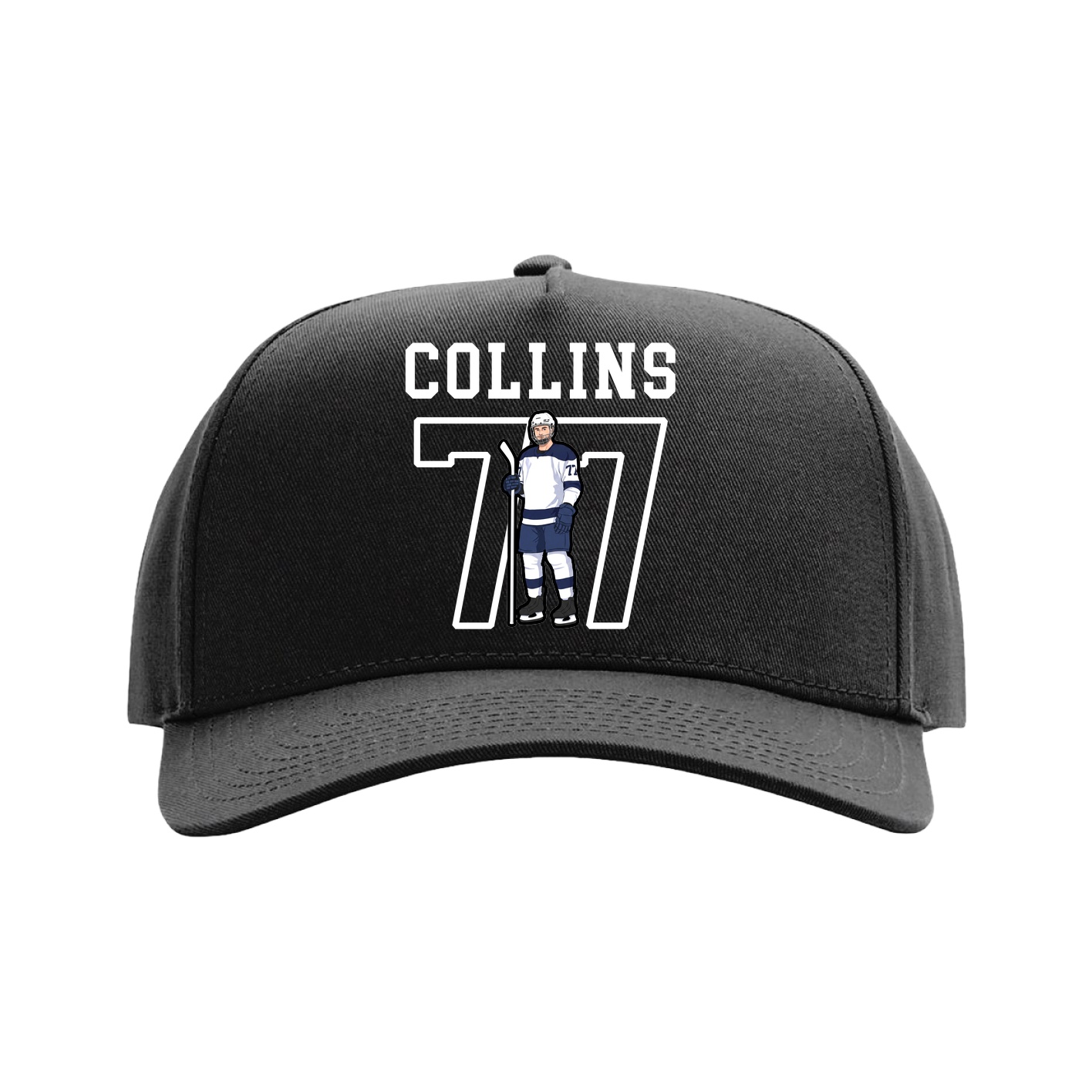 Full Fabric Five-Panel Champ Cap — Shirsey in Black