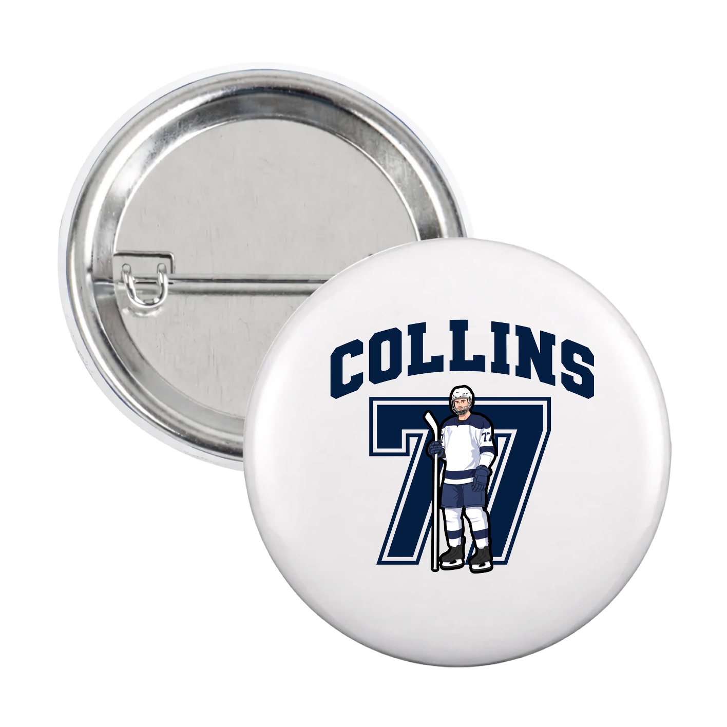 Game Day Button — Number in White