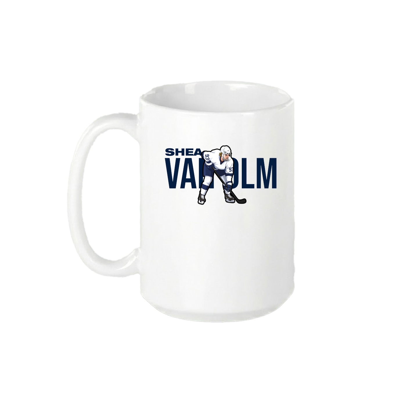 15oz Coffee Mug — Player Name in White