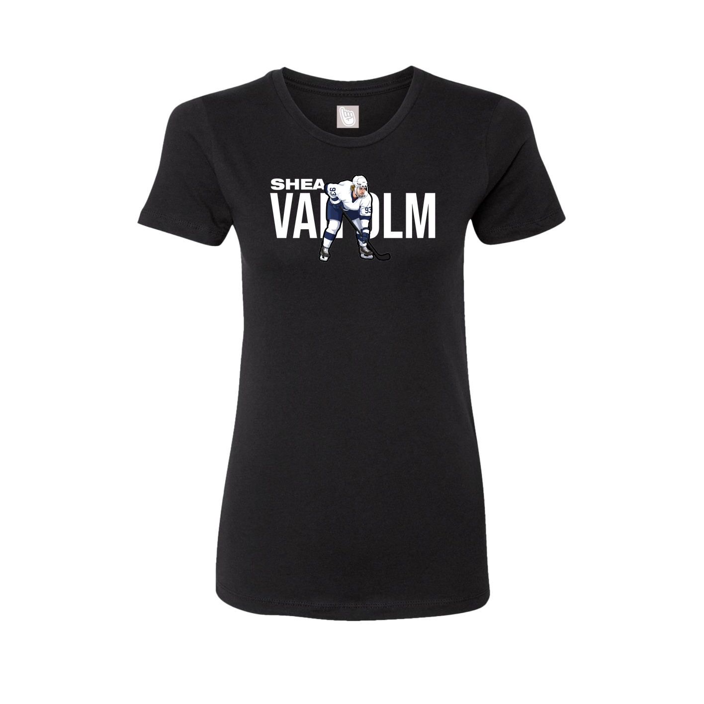 Fitted Women's Tee — Player Name in Black