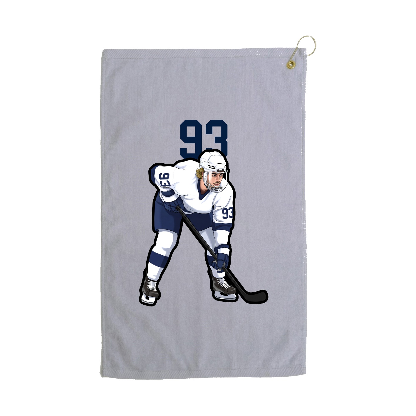 Golf Towel — Number Top in Grey