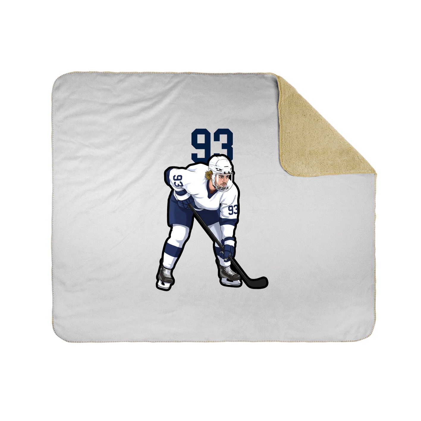 Throw Blanket — Number Top in White