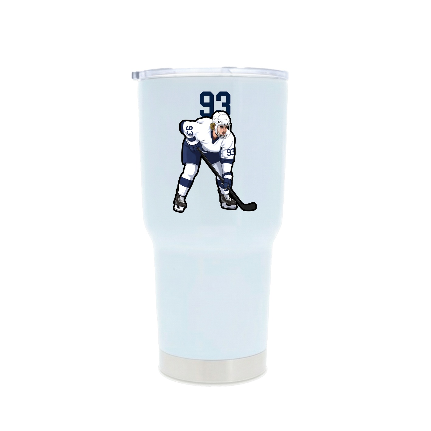 30oz Stainless Steel Tumbler — Number Top in White