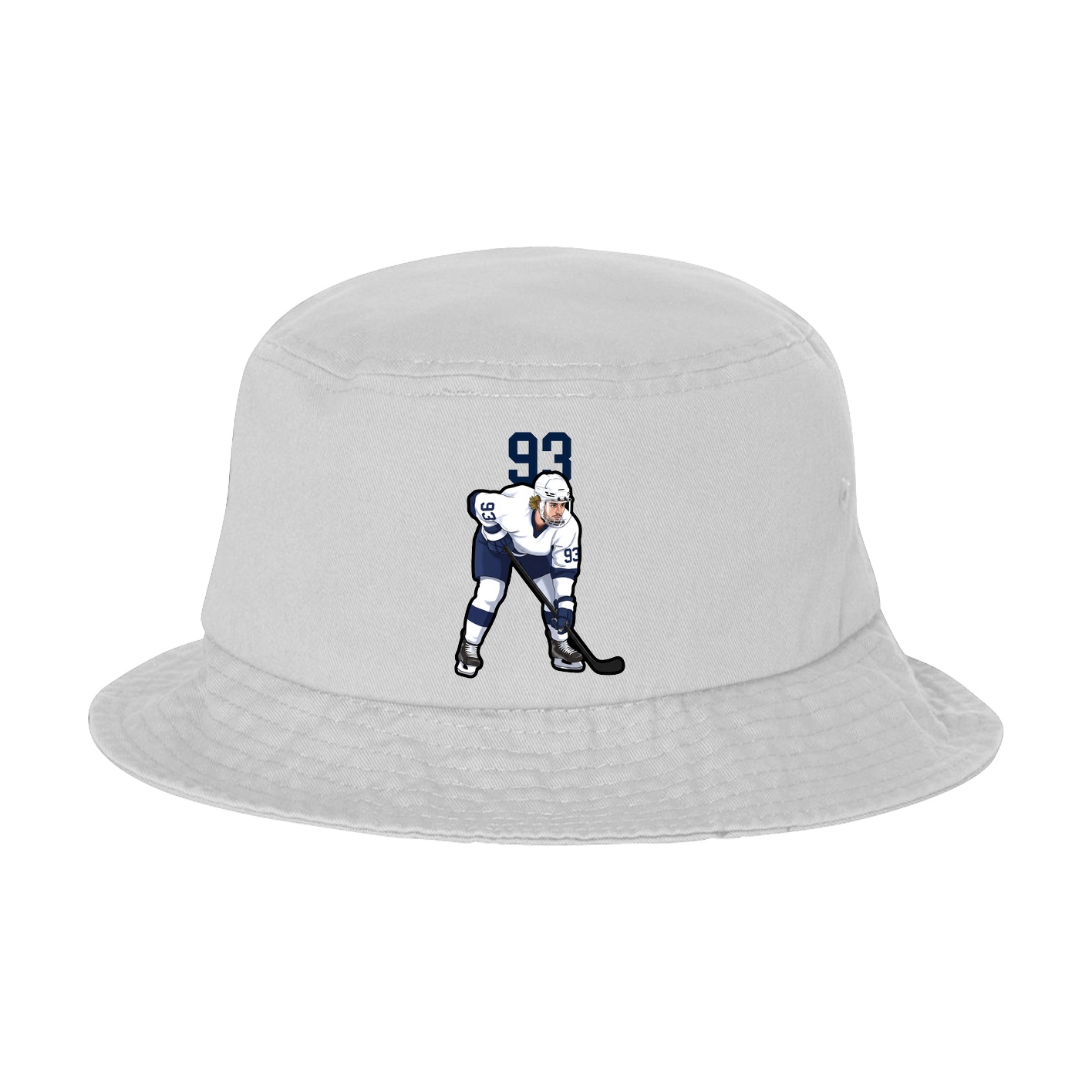 Bucket Cap — Number Top in White