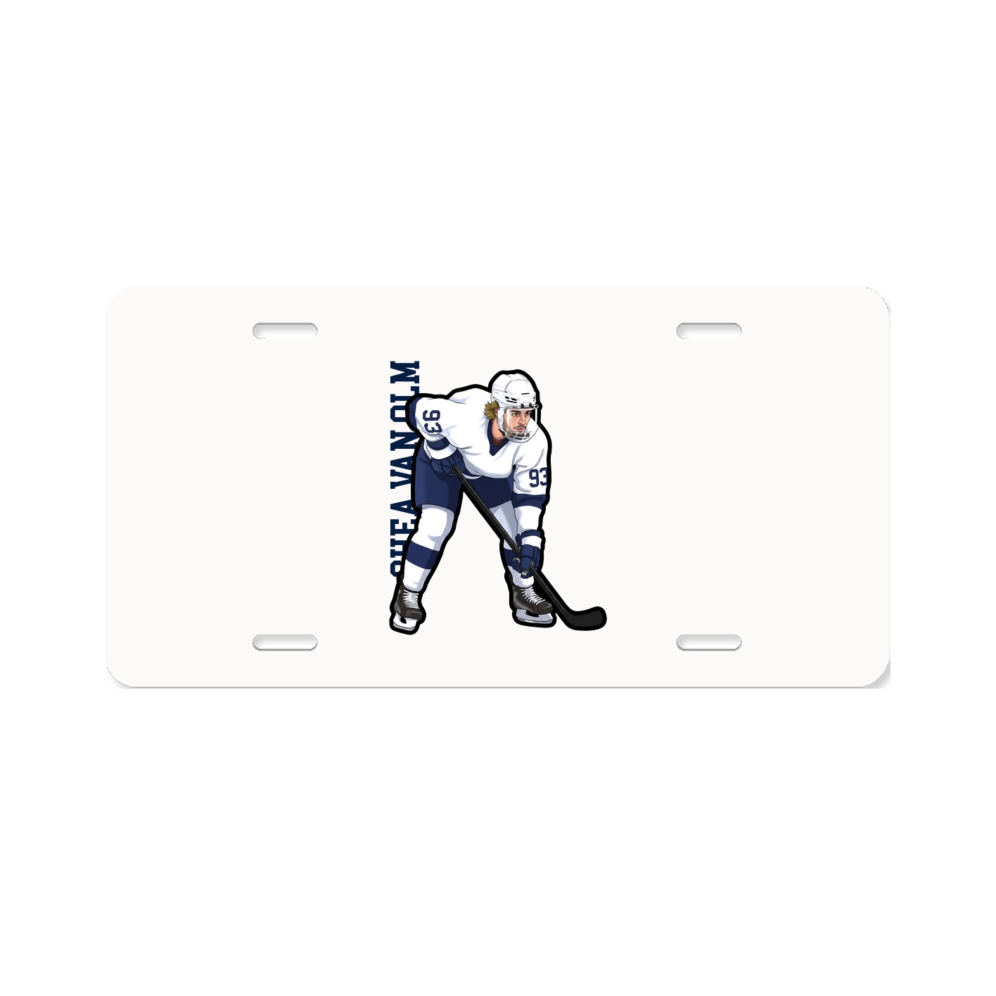 License Plate — Name Vertical in Classic