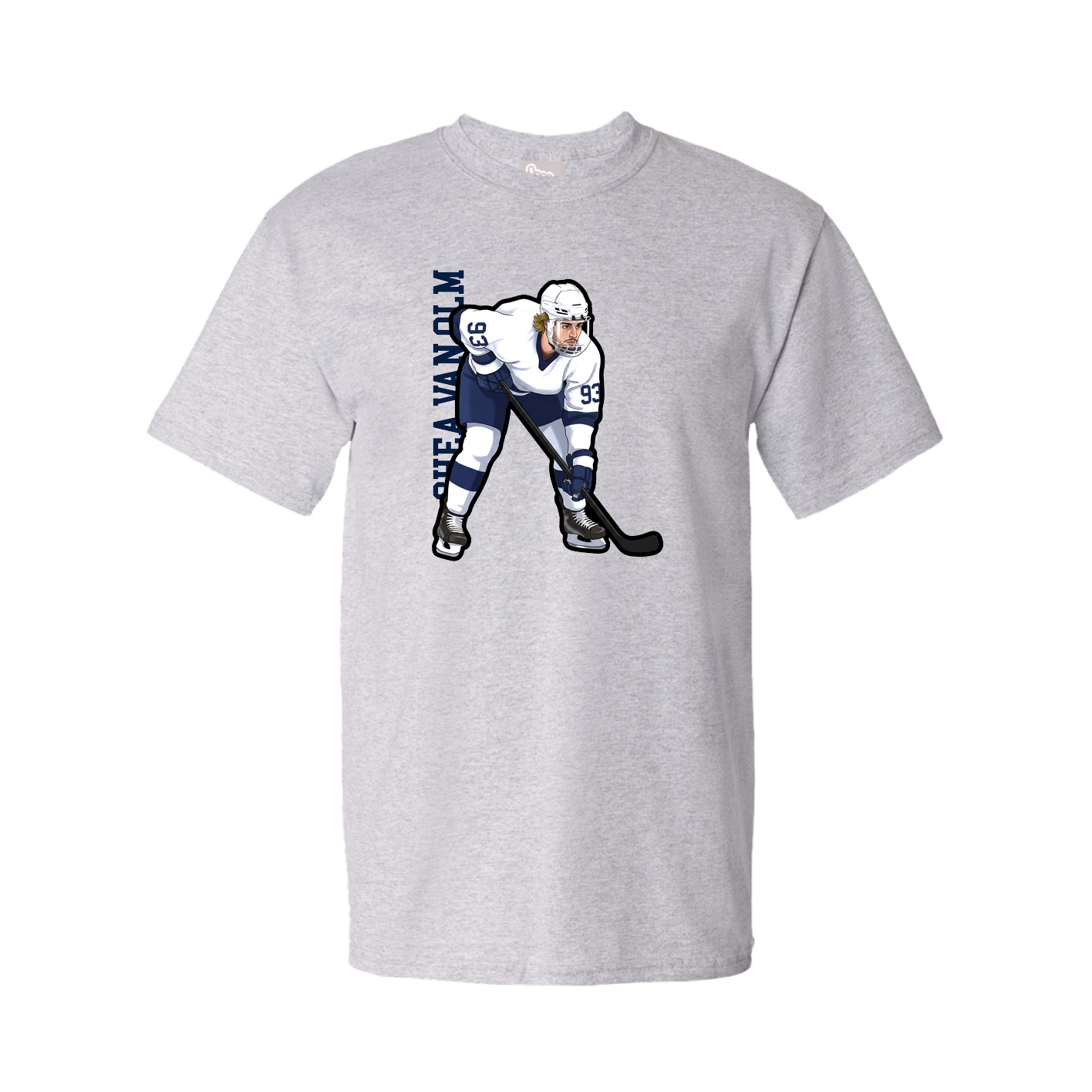 Youth Tee — Name Vertical in Grey