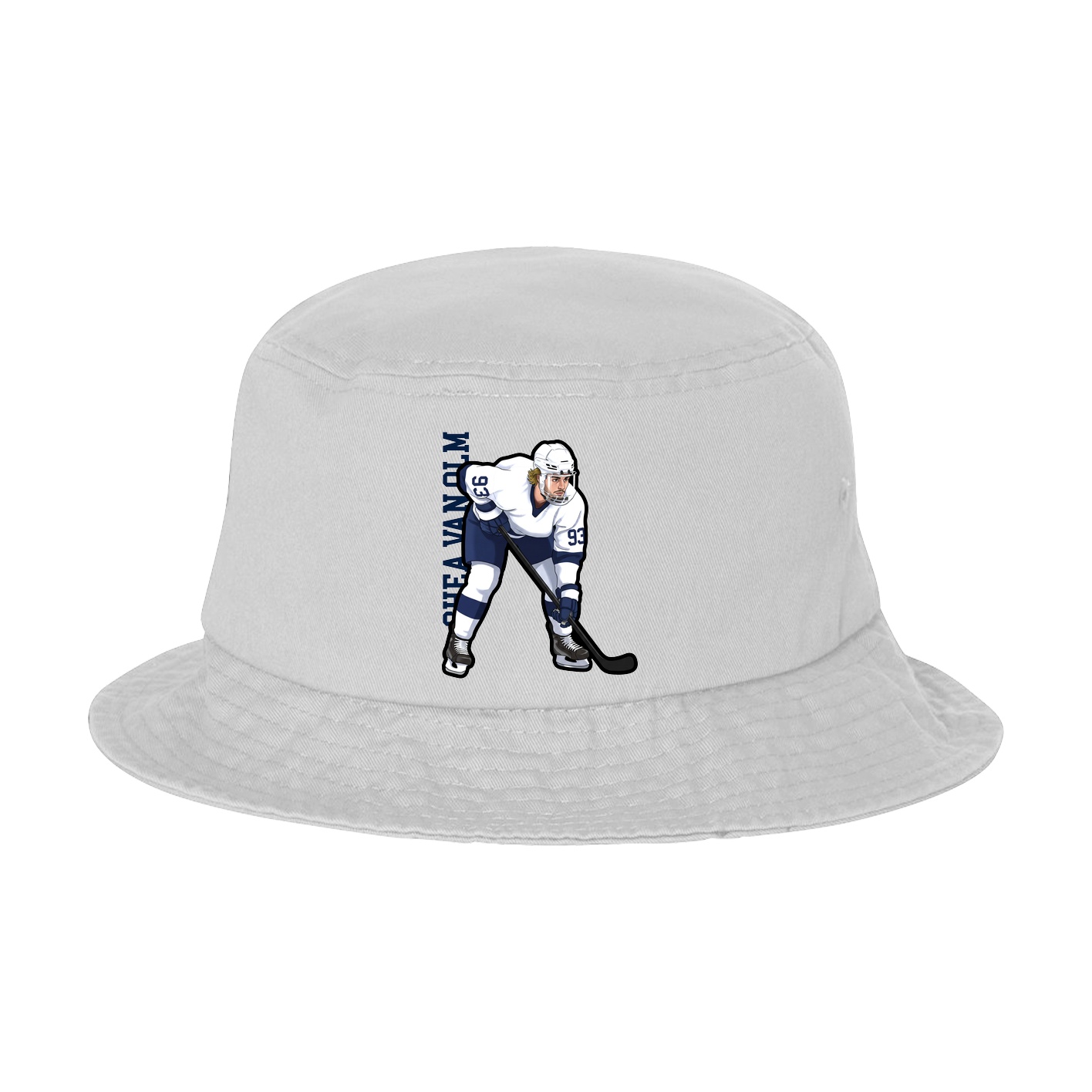 Bucket Cap — Name Vertical in White