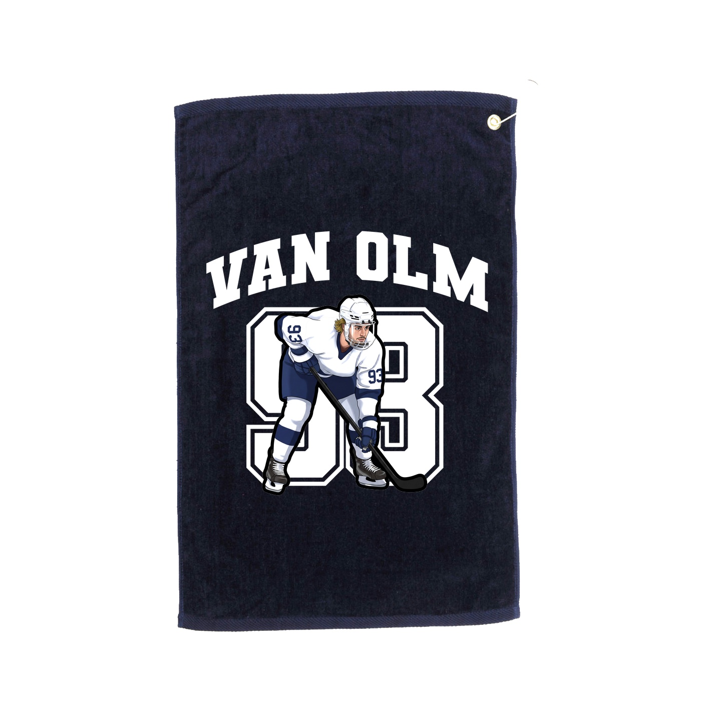 Golf Towel — Number in Navy