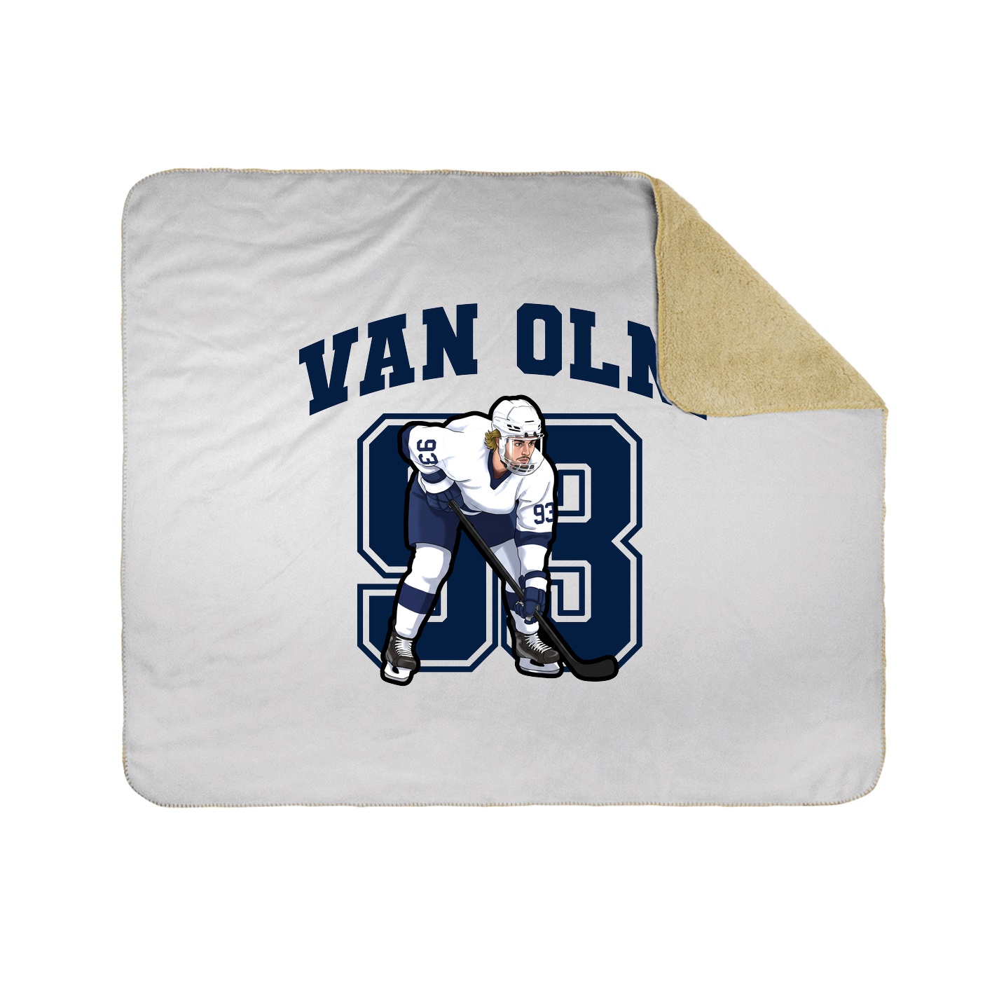 Throw Blanket — Number in White