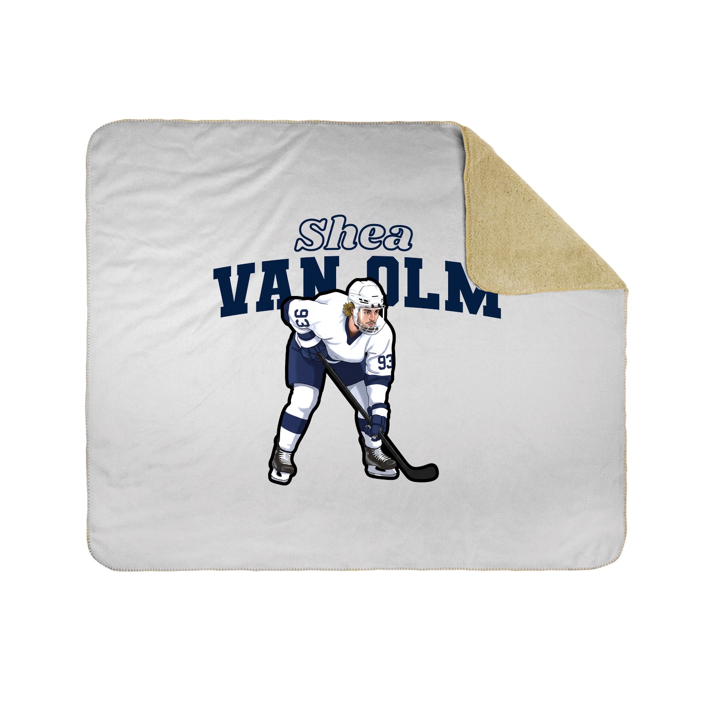 Throw Blanket — Name Arch in White